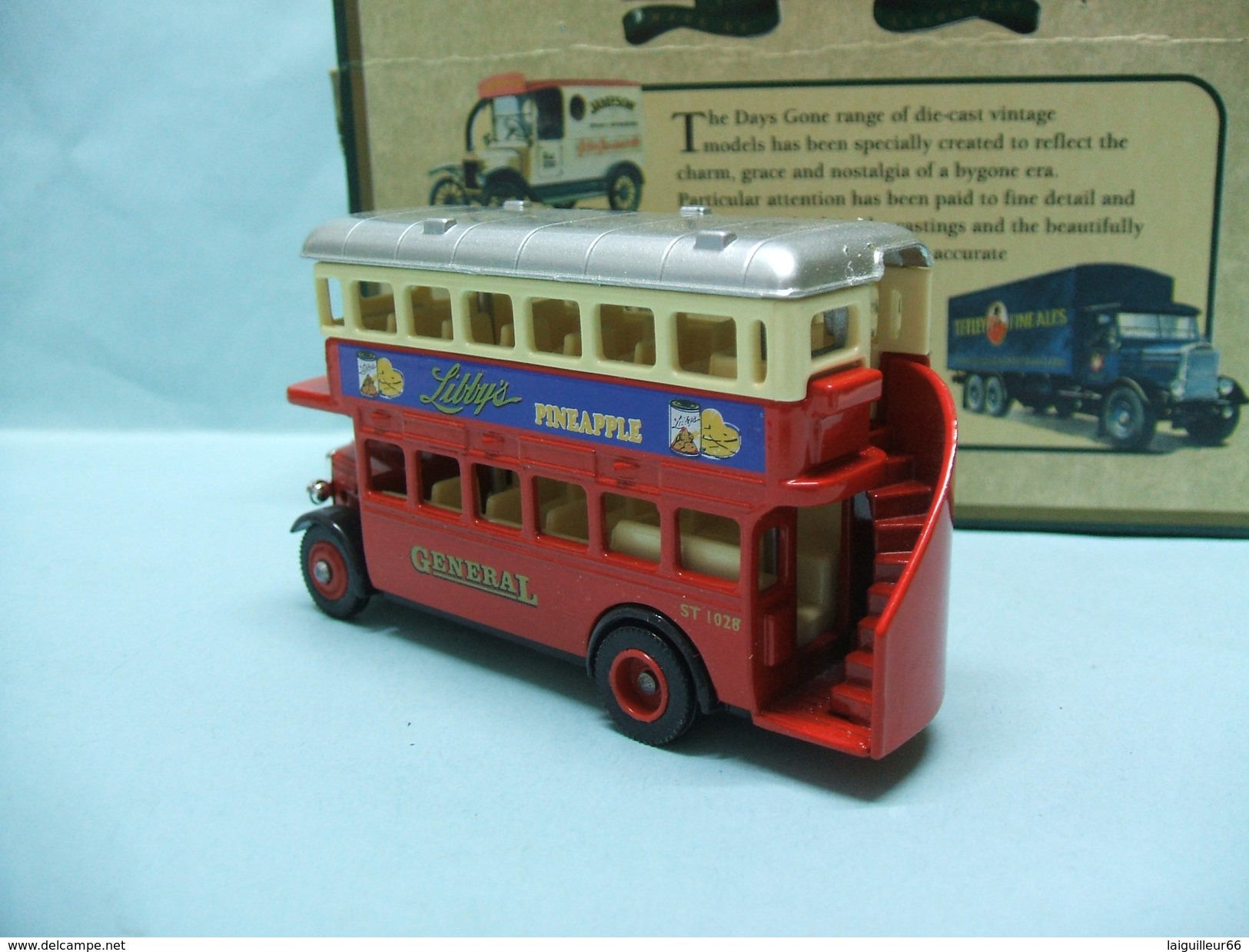 Lledo Days Gone - BUS CAR AEC REGENT Double Decker 1932 LIBBY'S PINEAPPLE Réf. 15032 BO - Trucks, Buses & Construction