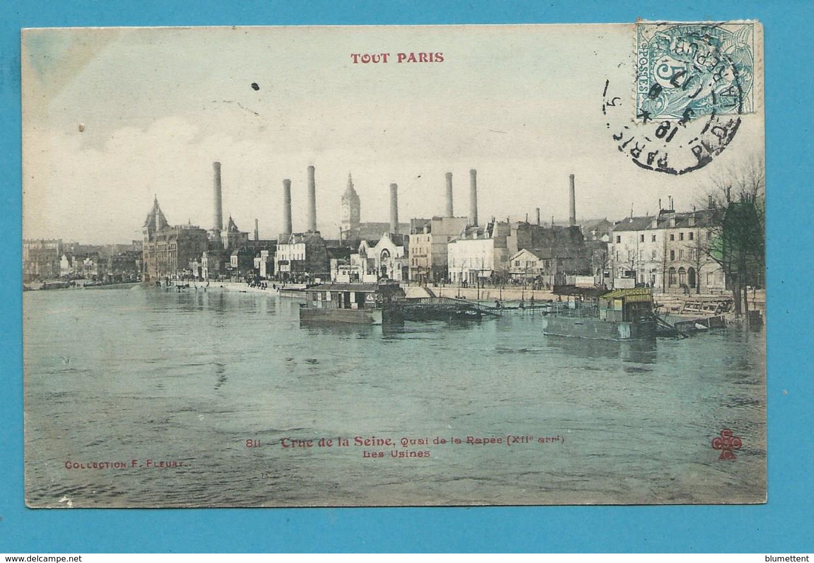 CPA TOUT PARIS 811 - Crue De La Seine Quai De La Rapée Les Usines (XIIème) Ed. FLEURY - Arrondissement: 12