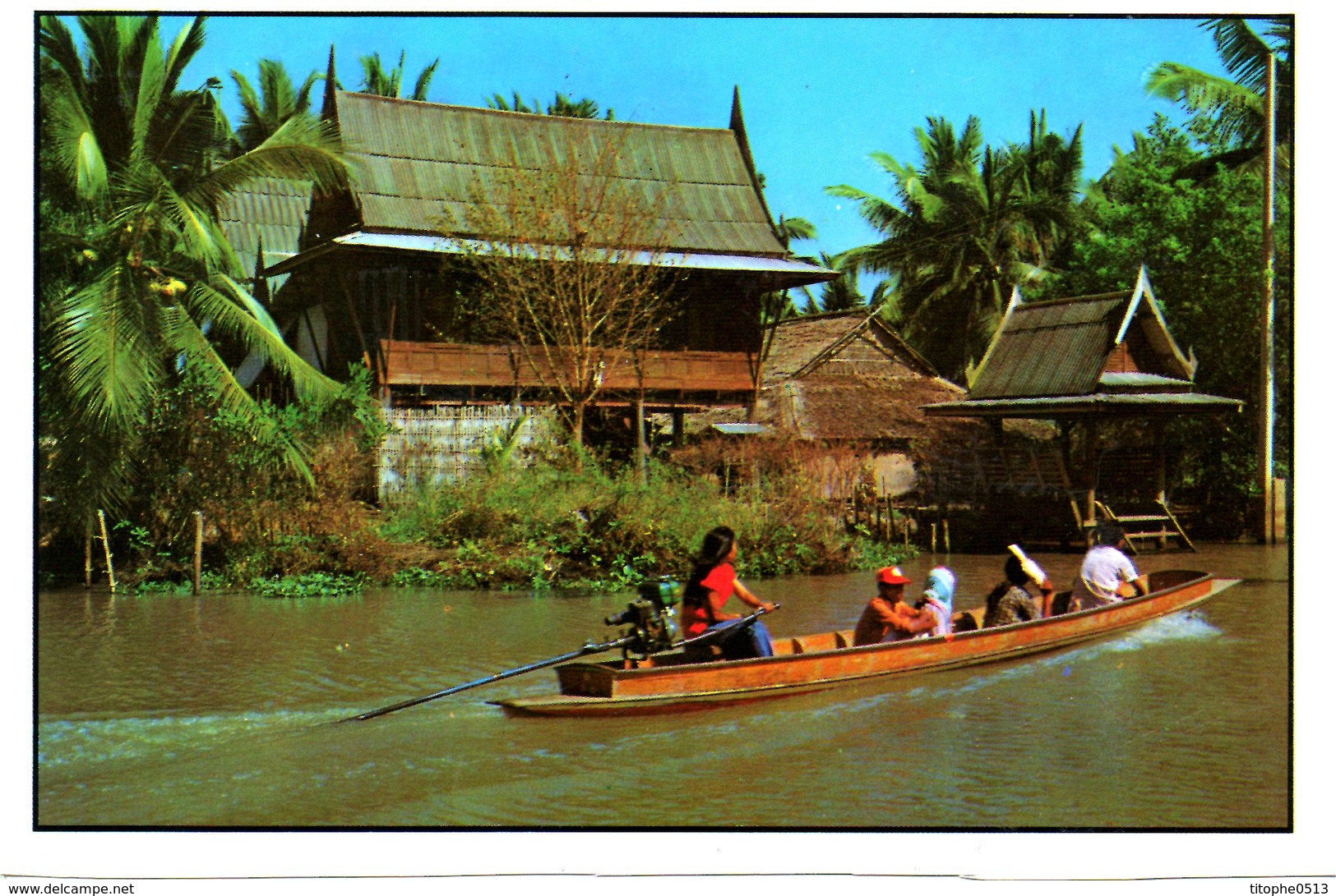 THAÏLANDE. Carte Postale écrite. Klong In Bangkok. - Tailandia