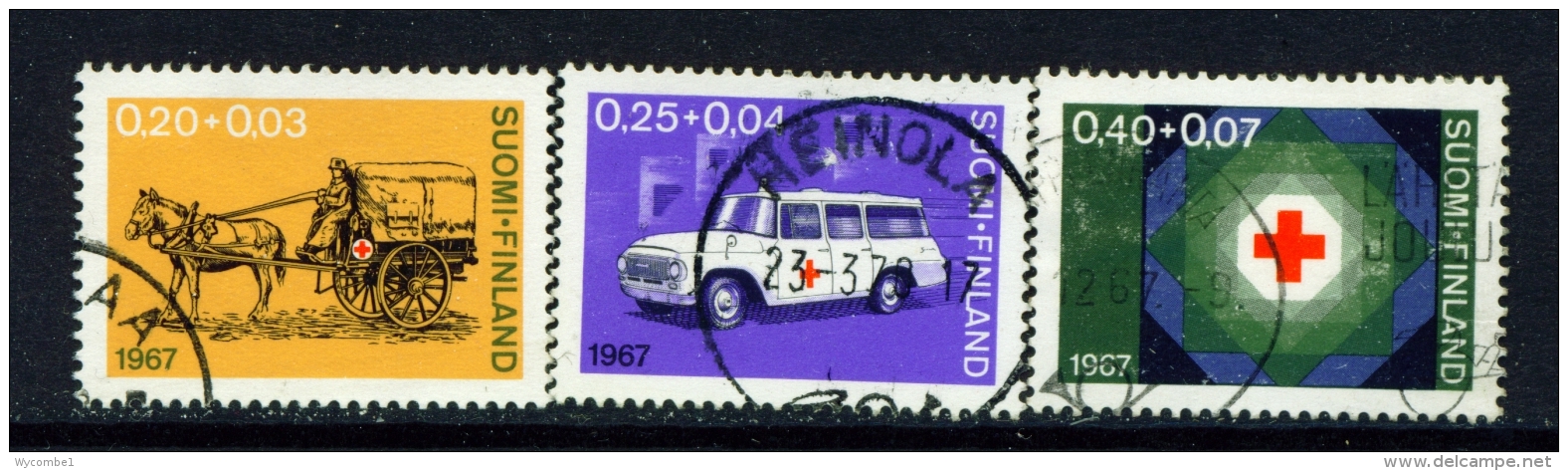 FINLAND  -  1967  Red Cross  Set  Used As Scan - Gebraucht