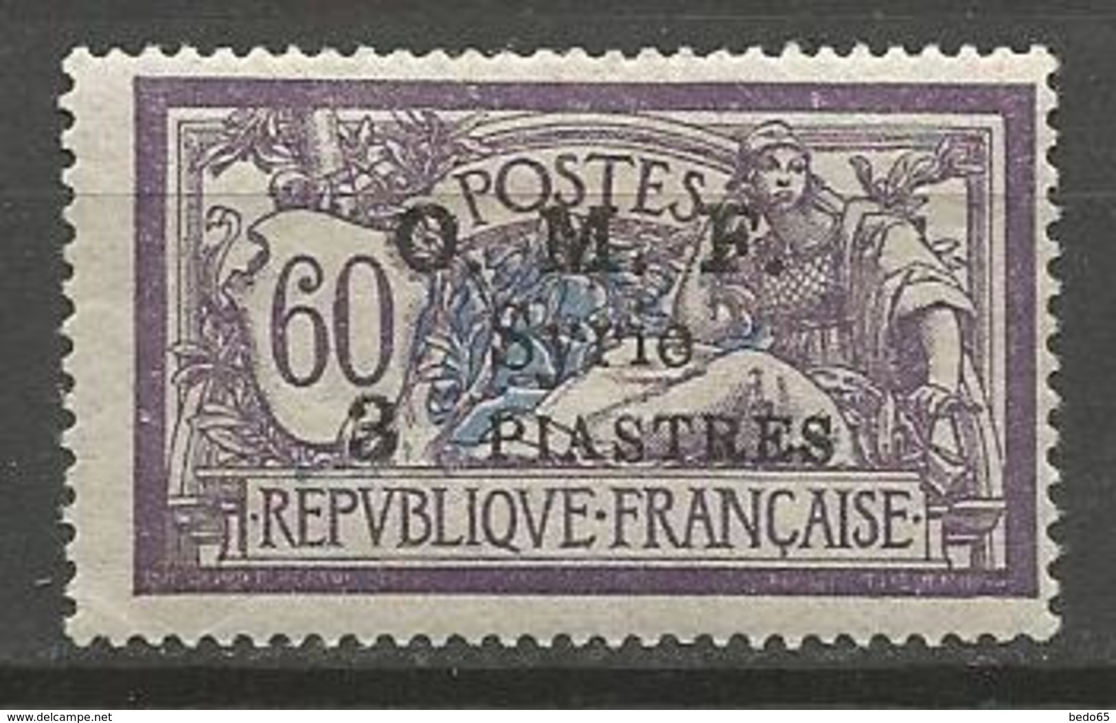 SYRIE  YVERT N° 70 / MAURY N° 81a / 3 Et P 3,3/4 Mm NEUF*  CHARNIERE  / MH - Unused Stamps