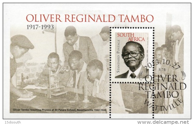 South Africa - 2015 Oliver Tambo MS (o) - Used Stamps