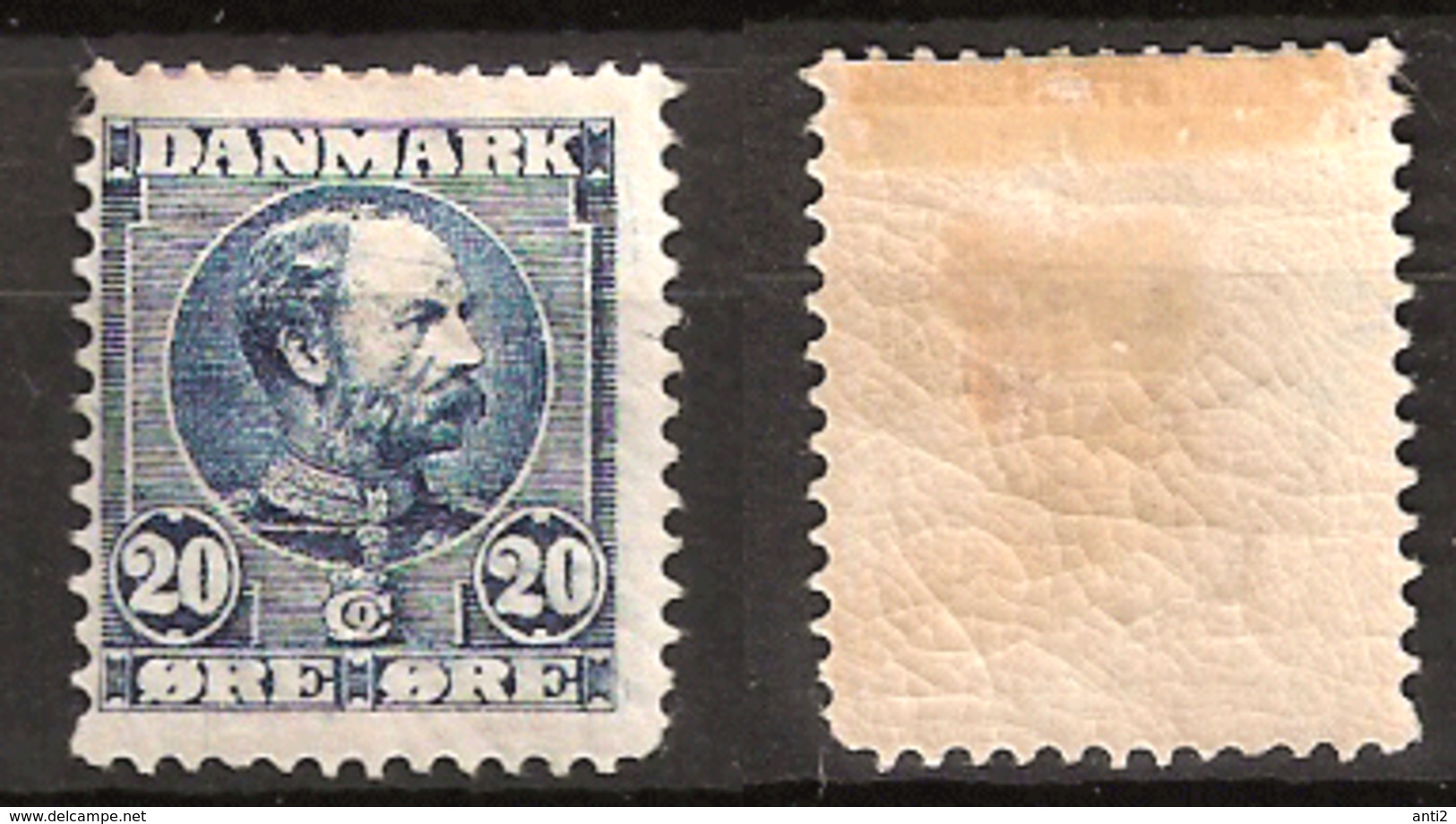 Denmark 1907 Frederik VIII 20 øre Steel Blue? Mi 55a Unused - Hinged - Unused Stamps