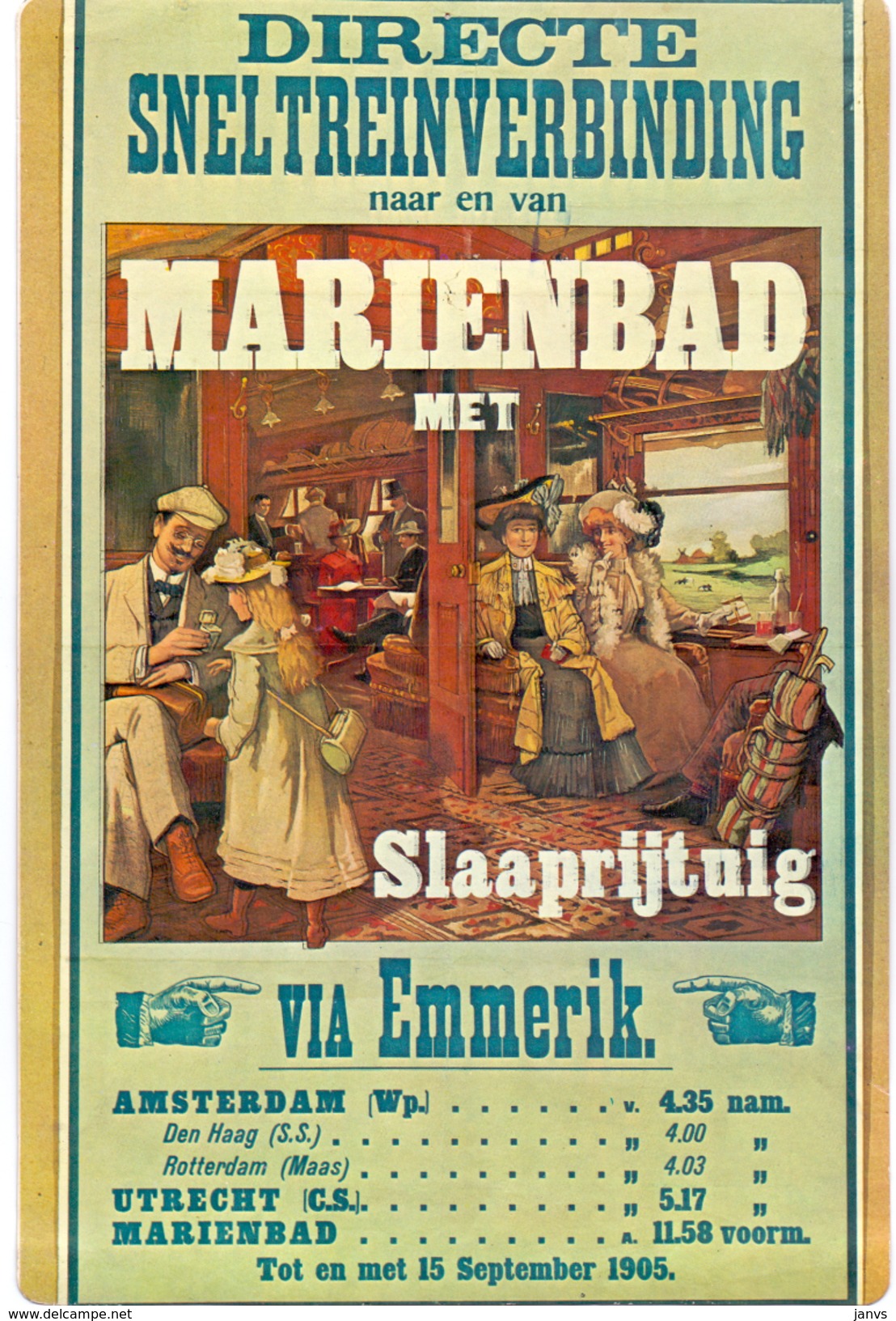 Directe Sneltreinverbinding Naar En Van Marienbad Met Slaaprijtuig - Via Emmerik - Eisenbahnverkehr