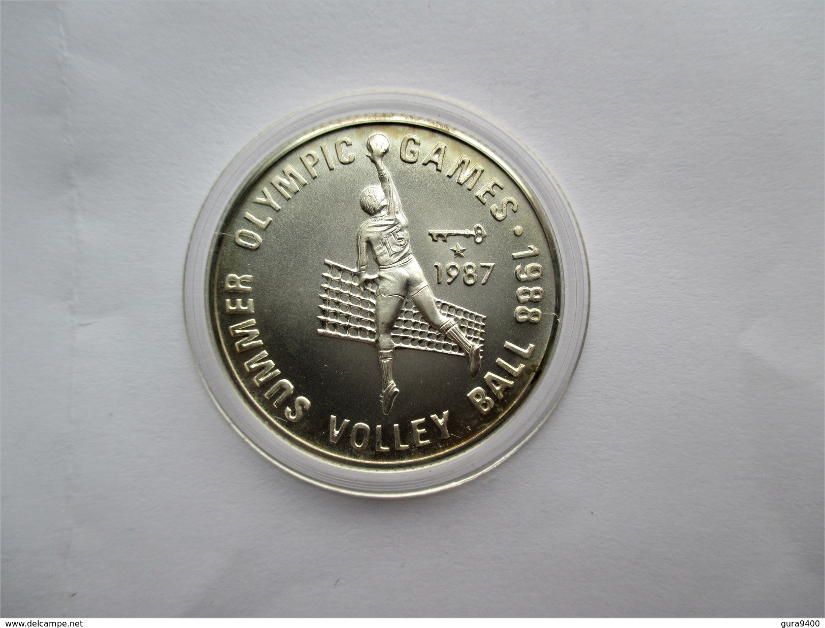 Afghanistan, 500 Afghanis, 1987 Volleyball. 0,9990 % Silver - Afganistán