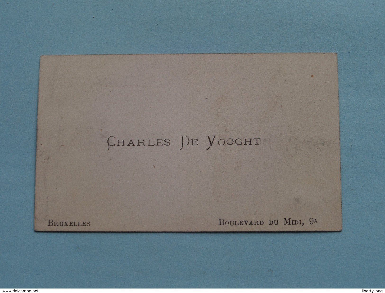 Charles De VOOGHT Bruxelles Boulevard Du Midi 9a ( Details - Zie Foto´s Voor En Achter ) Potloodtekening ! - Cartes De Visite