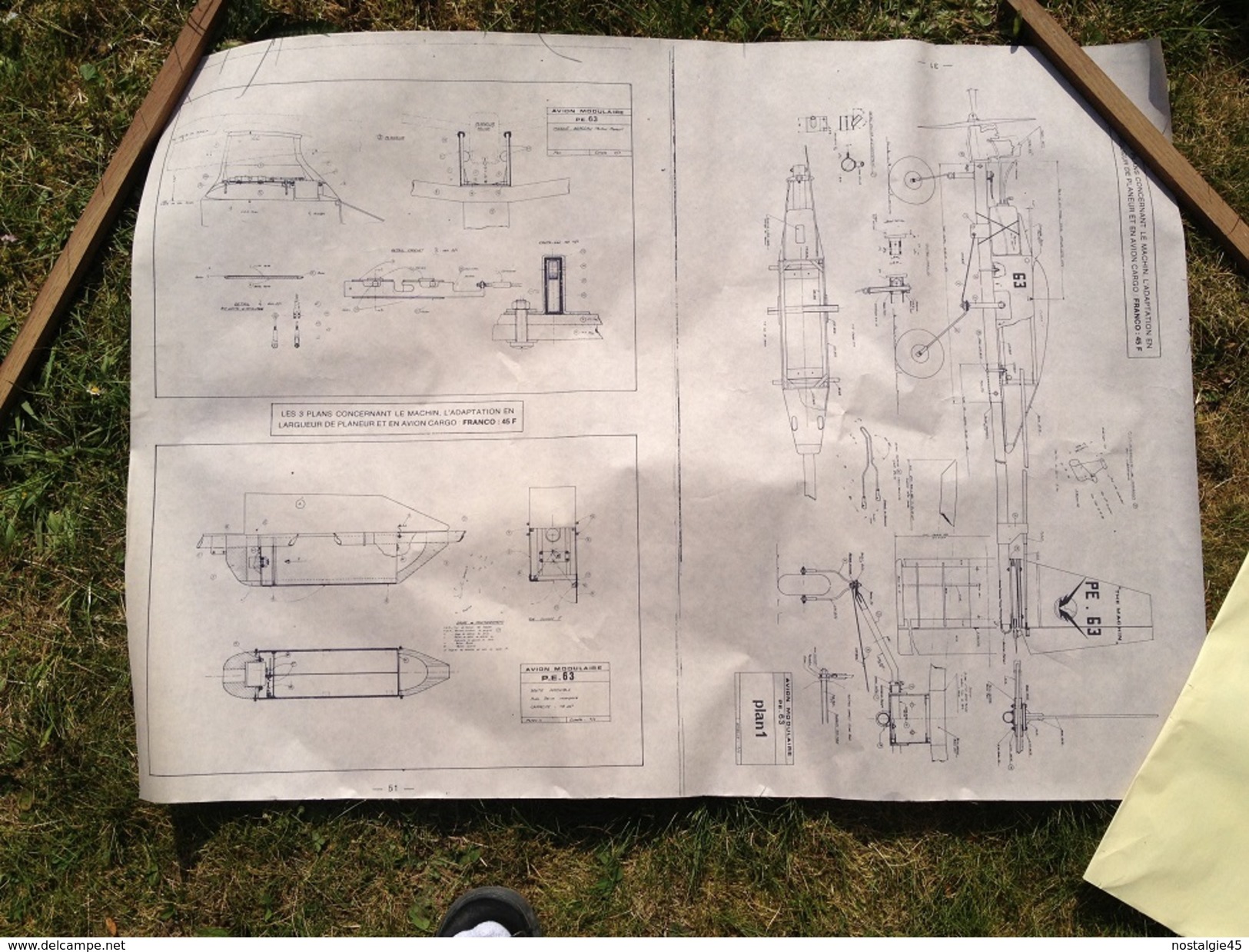 2 Articles P.Eclancher/ Planeur Avion Modulaire PE 63   "the MACHIN" Avec Agrandissement Des Plans Des Pages 31 Et 51 - Autres & Non Classés