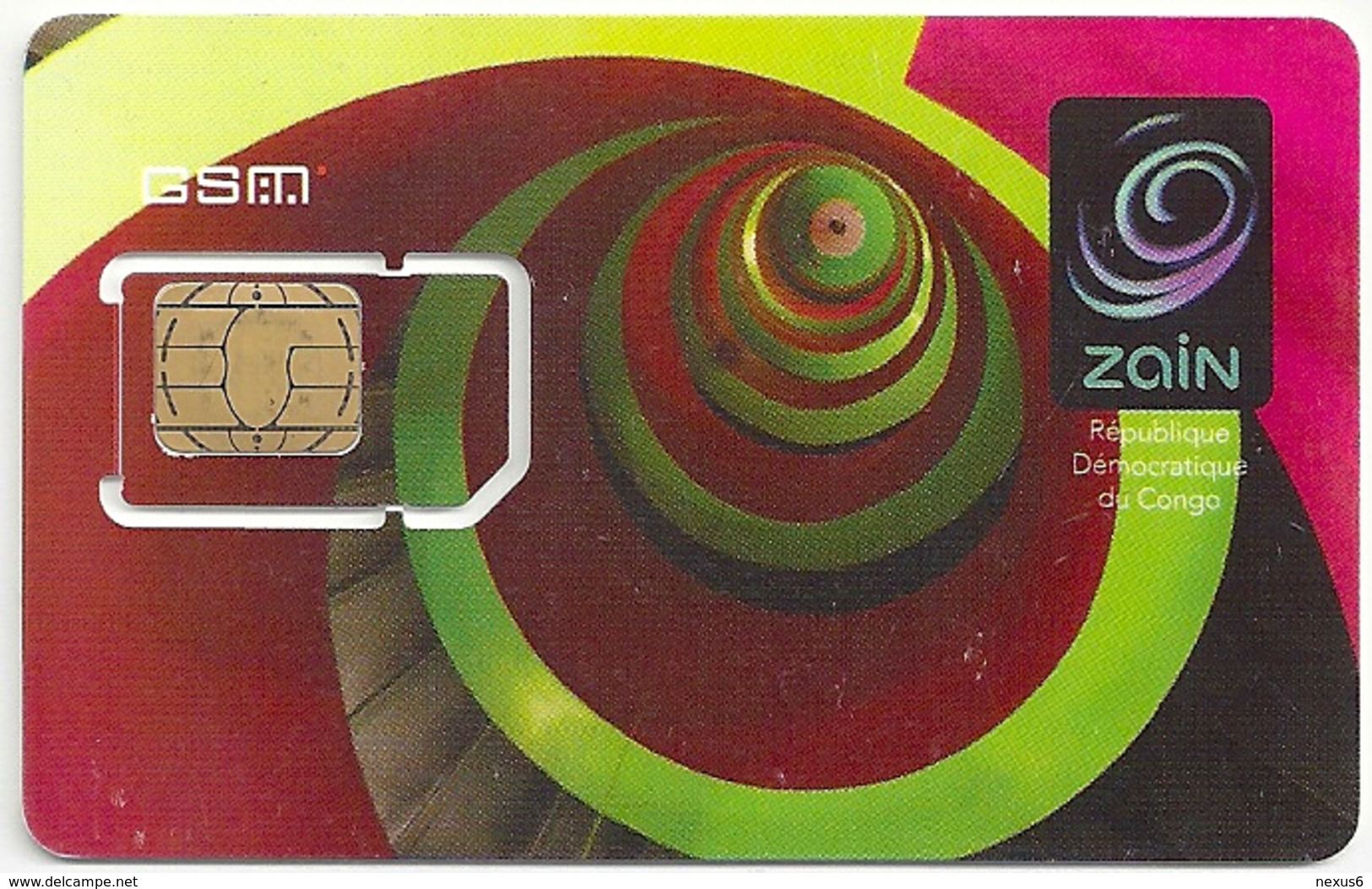 Congo (Kinshasa) - Zain - GSM SIM 2 Mini, Mint - Congo