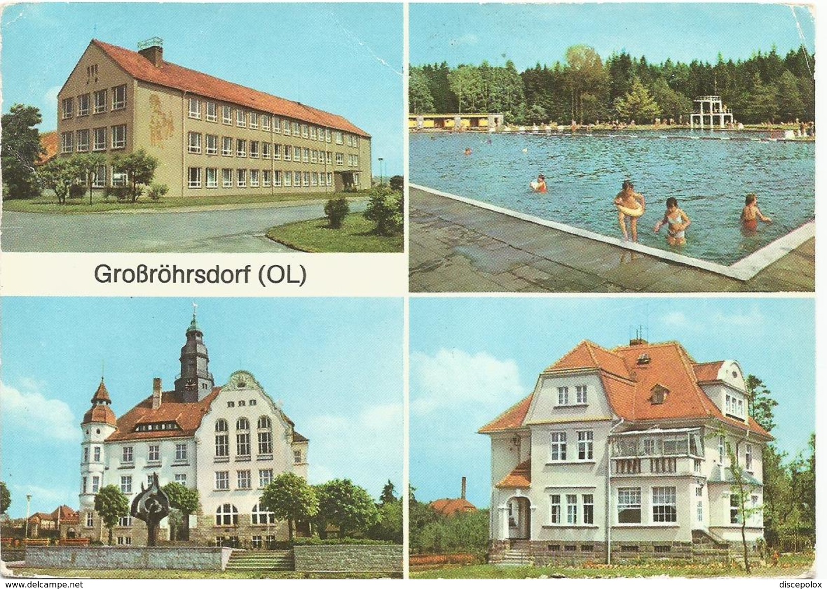 V971 Grossroehrsdorf Großröhrsdorf - Masseneibad Rathaus Feierabendheim Pilytechnische Oberschule / Viaggiata 1985 - Grossröhrsdorf