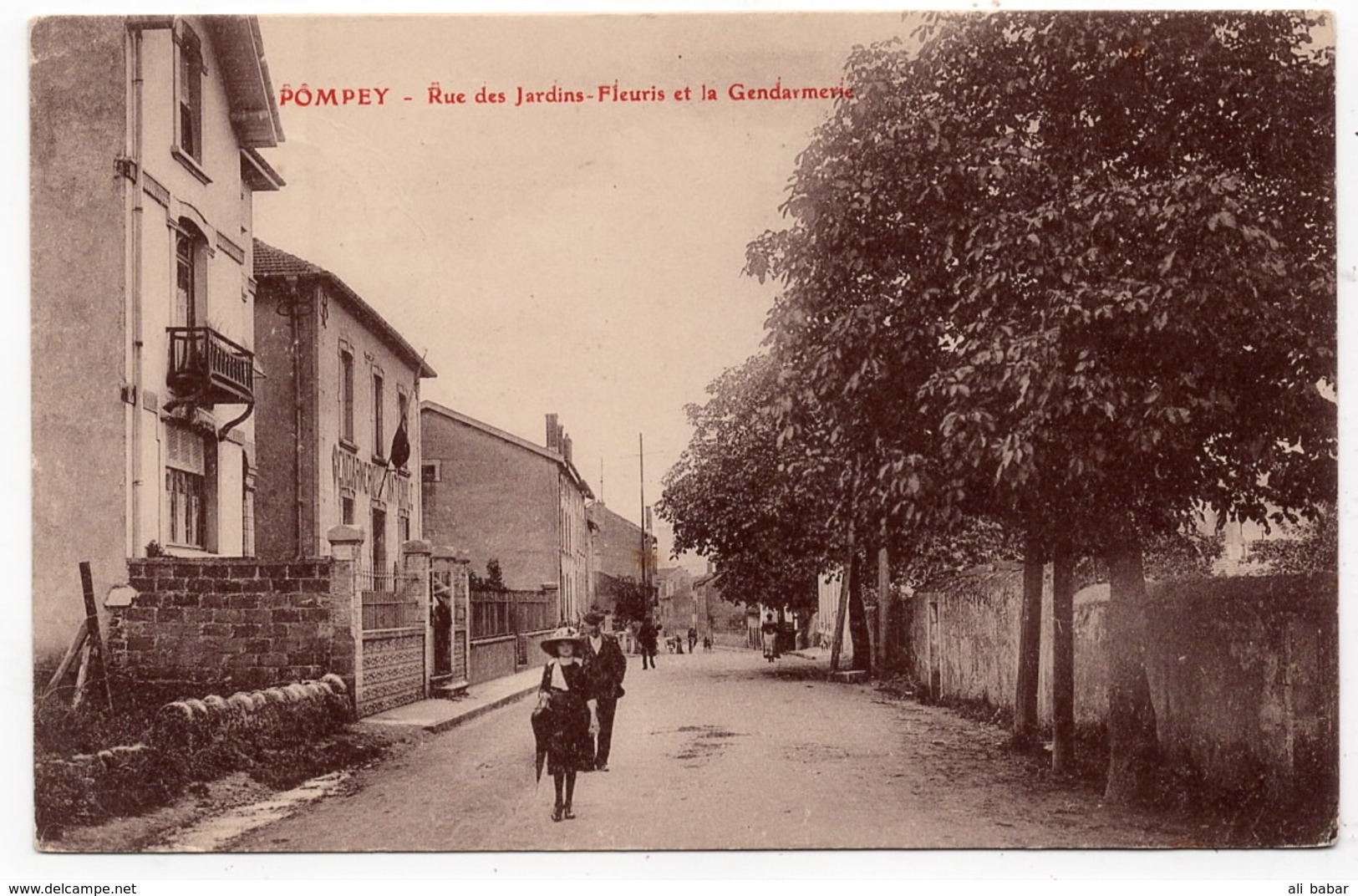 Pompey : Rue Des Jardins Fleuris Et Gendarmerie (Editeur Non Mentionné) - Autres & Non Classés