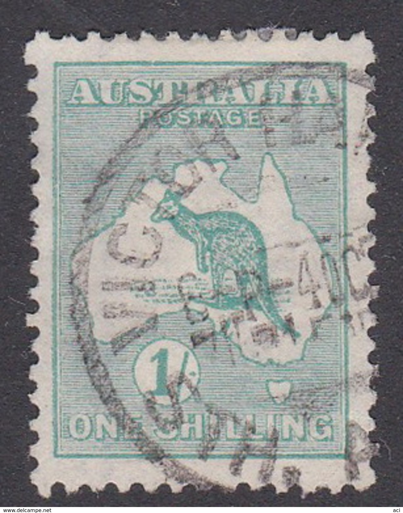 Australia SG 11 1913 First Watermark Kangaroo, One Shilling Emerald Used - Used Stamps
