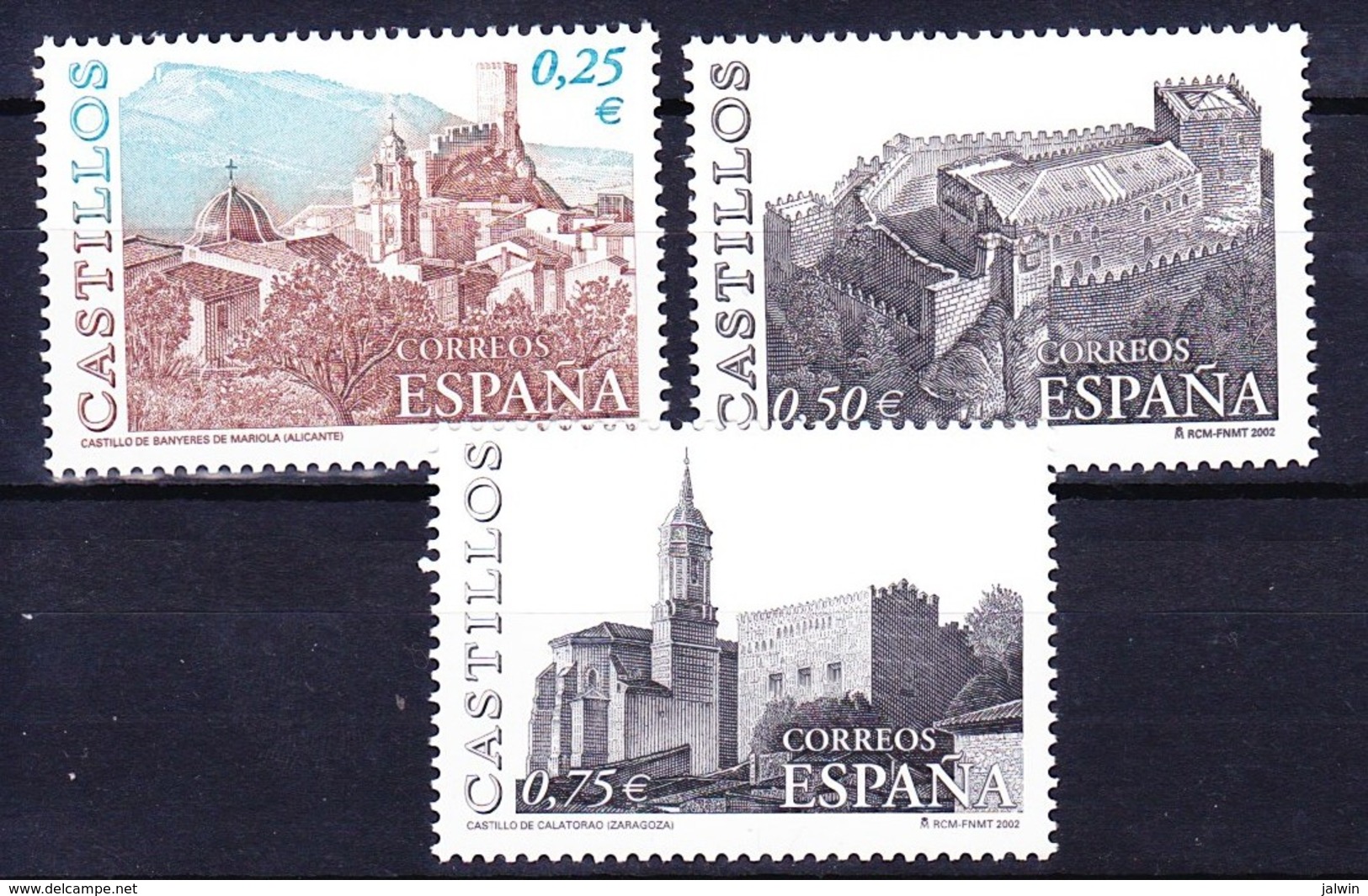 ESPAGNE 2002 YT N° 3454 à 3456 ** - Unused Stamps