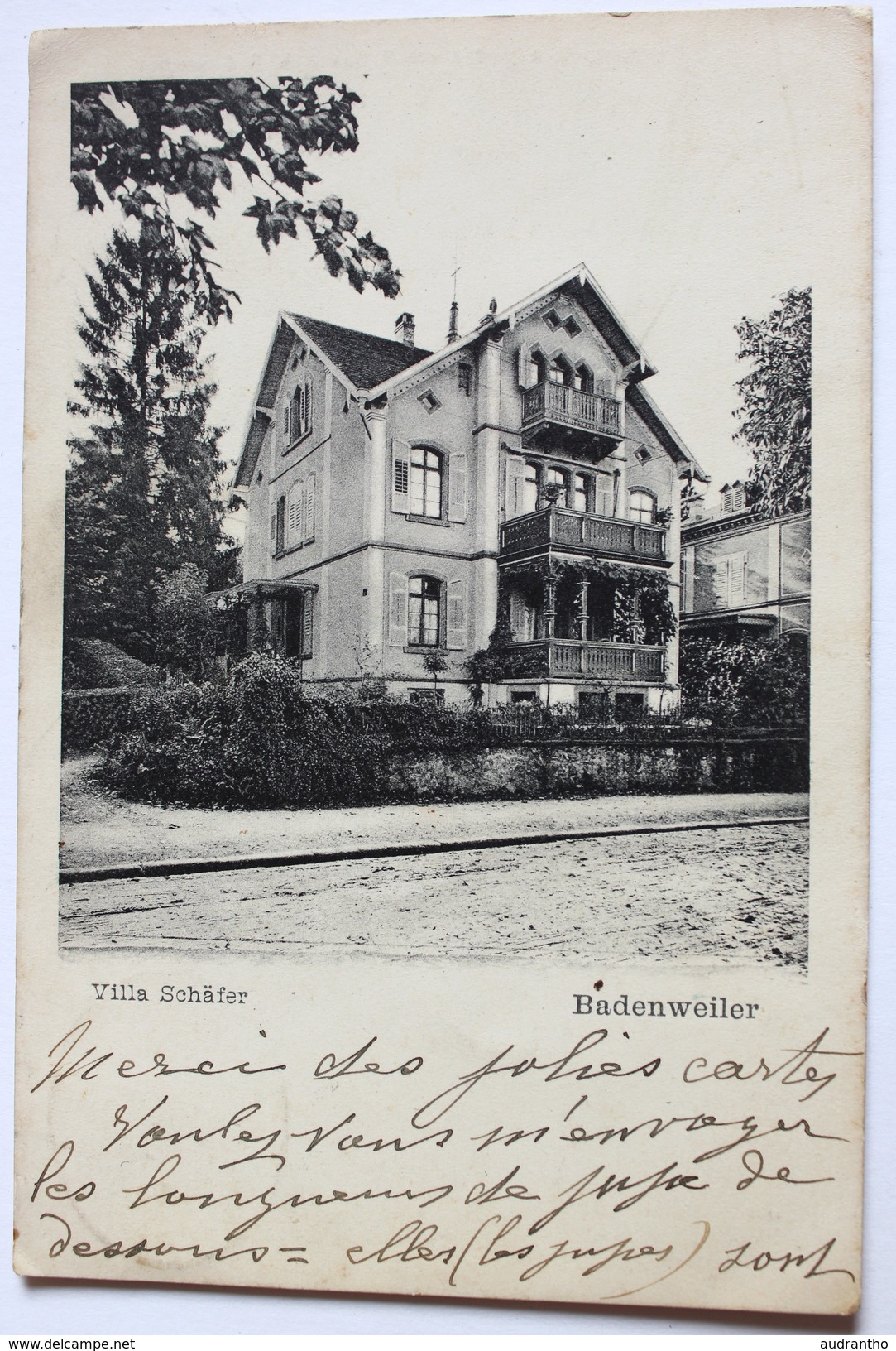 CPA Badenweiler Villa Schäfer 1908 - Badenweiler