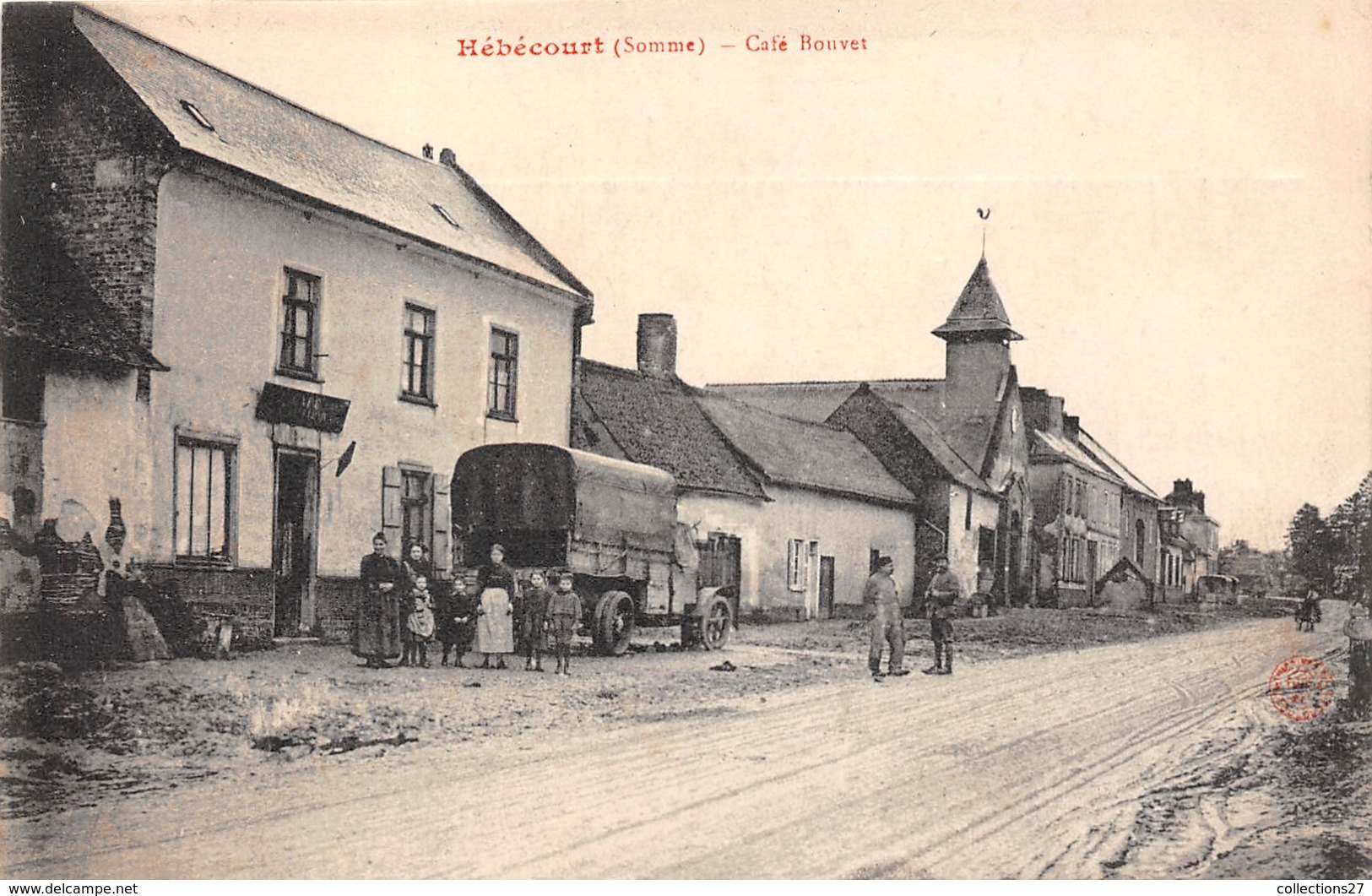 80-HEBECOURT- CAFE BOUVET - Autres & Non Classés