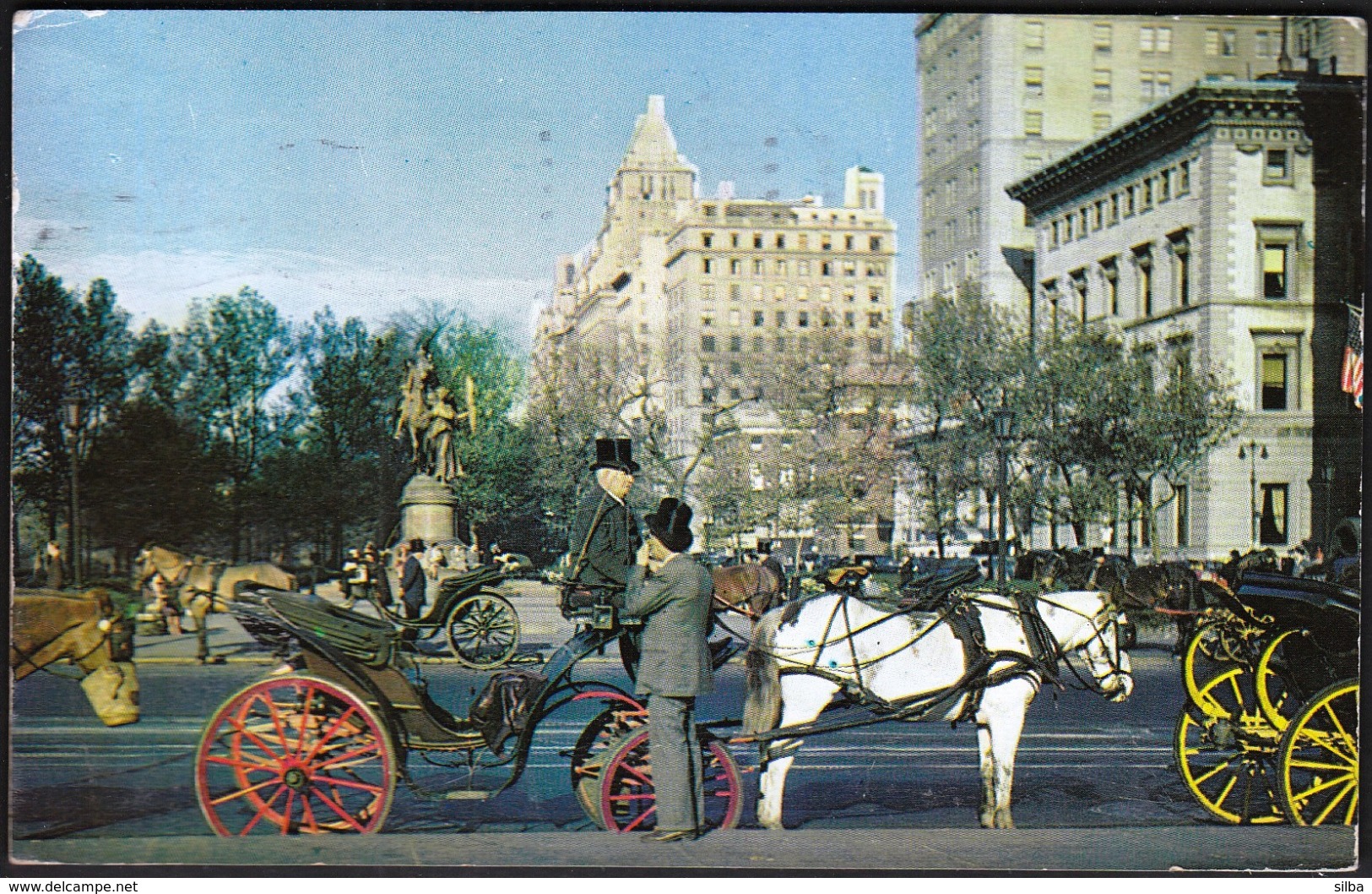 United States New York 1960 / Carriages On 59th Street New York City / Coach, Horses - Trasporti