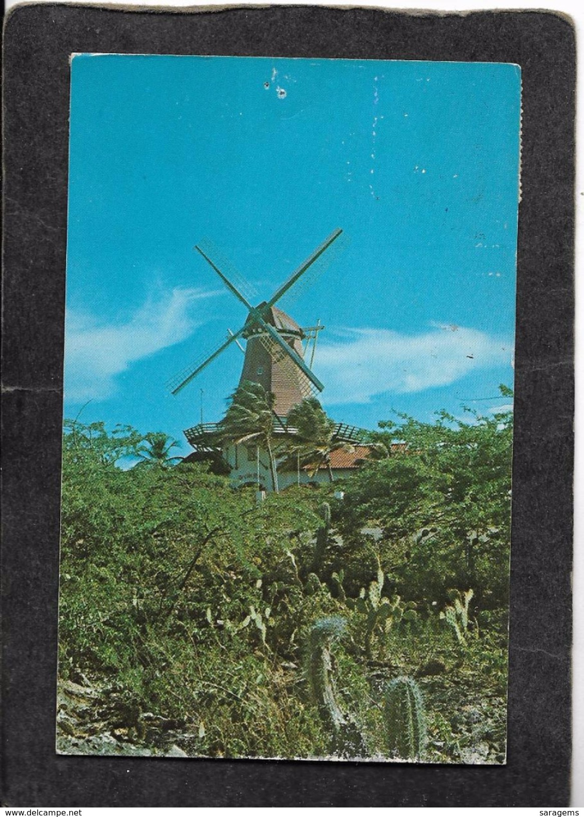 Aruba-Old Dutch Windmill Restaurant And Night Club 1974 - Antique Postcard - Aruba