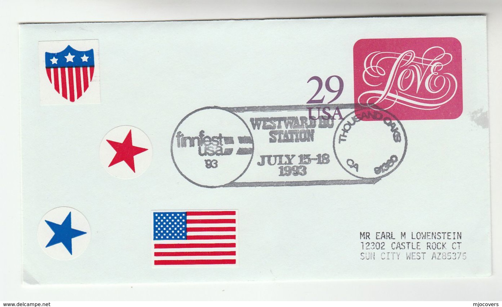 1993 USA Finnfest FINLAND FESTIVAL  EVENT COVER Love POSTAL  STATIONERY Stamps - 1981-00