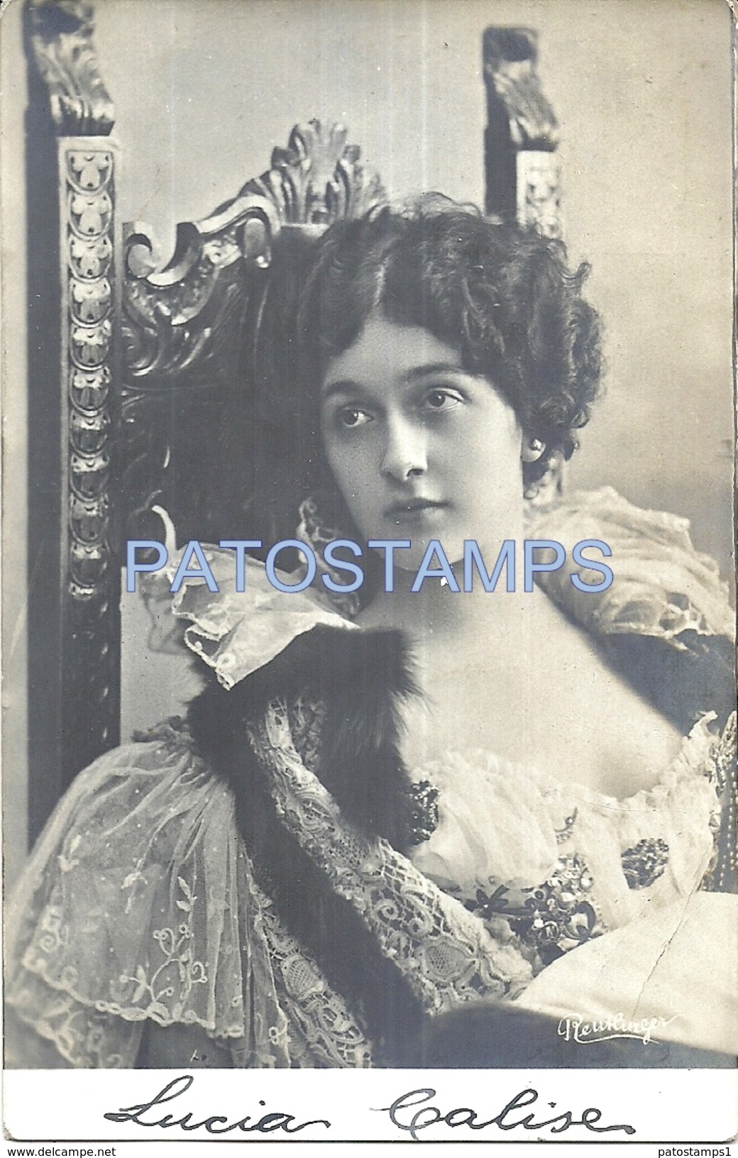 71170 ARTIST LINA CAVALIERI ITALY 1874 &ndash; 1944 ACTRESS & SINGER OPERA SOPRANO PHOTOGRAPHER REUTLINGER POSTAL POSTCA - Artisti