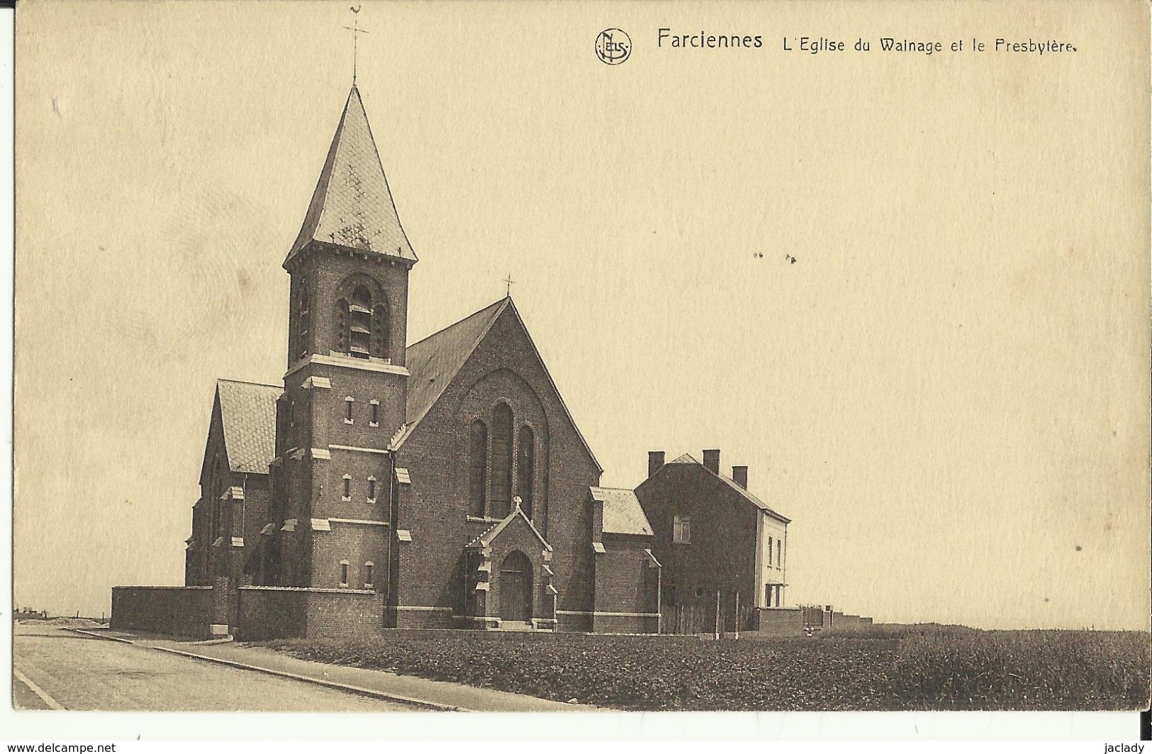 Farciennes -- L' Eglise Du Wainage Et Le Presbytère. ( 2 Scans ) - Farciennes