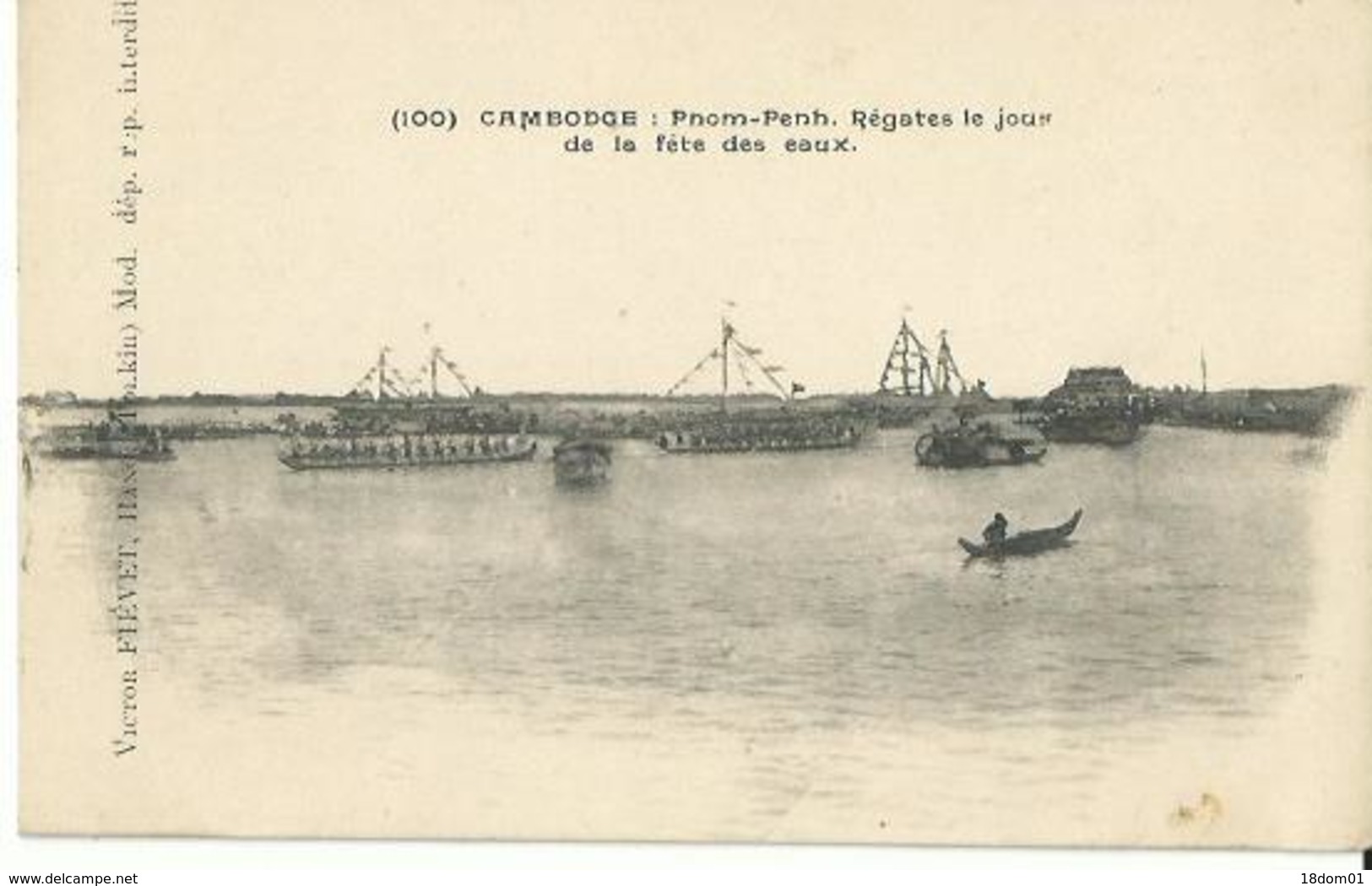 Cambodge : Pnom-Penh. Régates Le Jour De La Fête Des Eaux - Cambodge