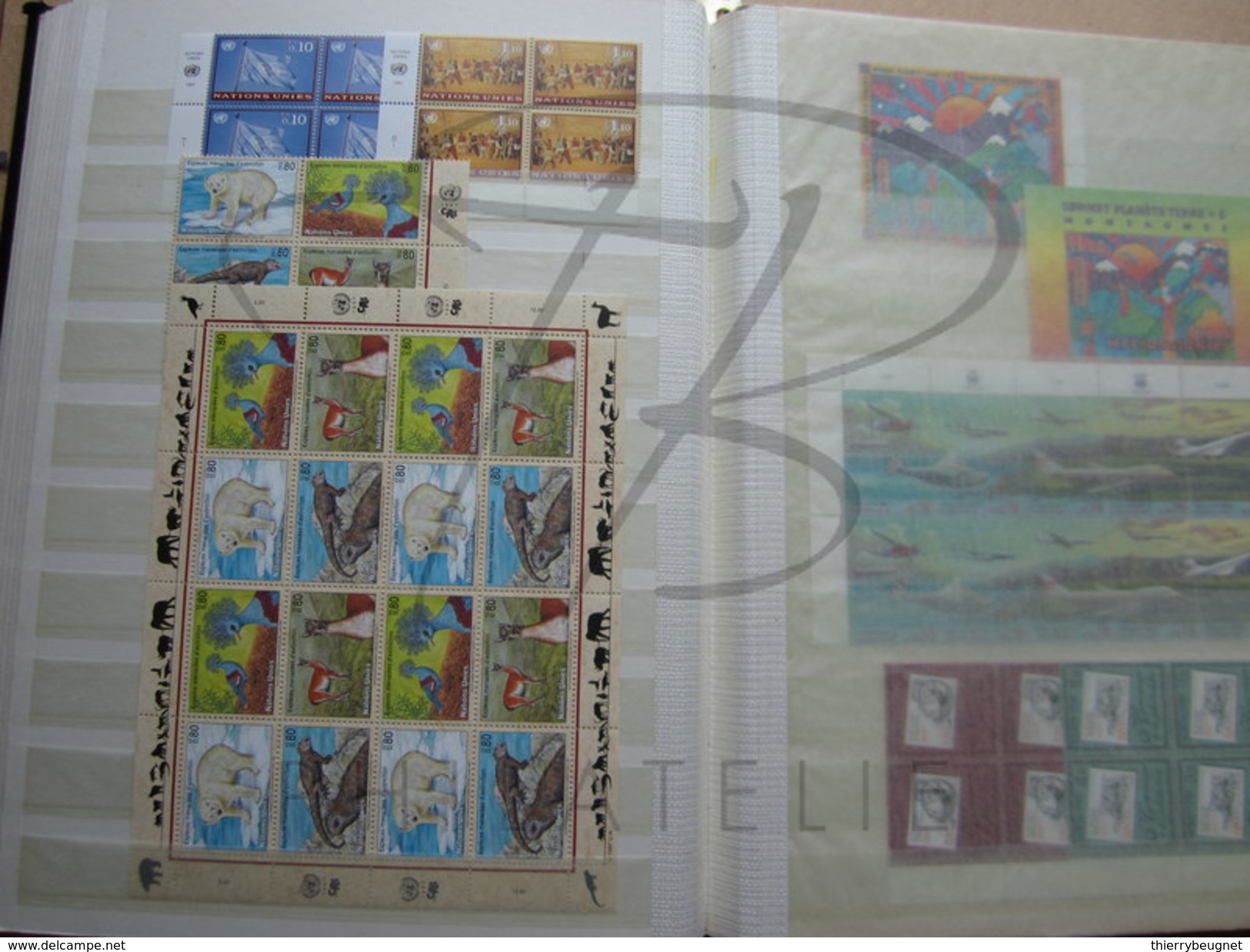 BELLE COLLECTION DE TIMBRES DES NATIONS UNIES - GENEVE , 1988 - 2006 , FORTE COTE , AVEC MULTIPLES , XX !!!