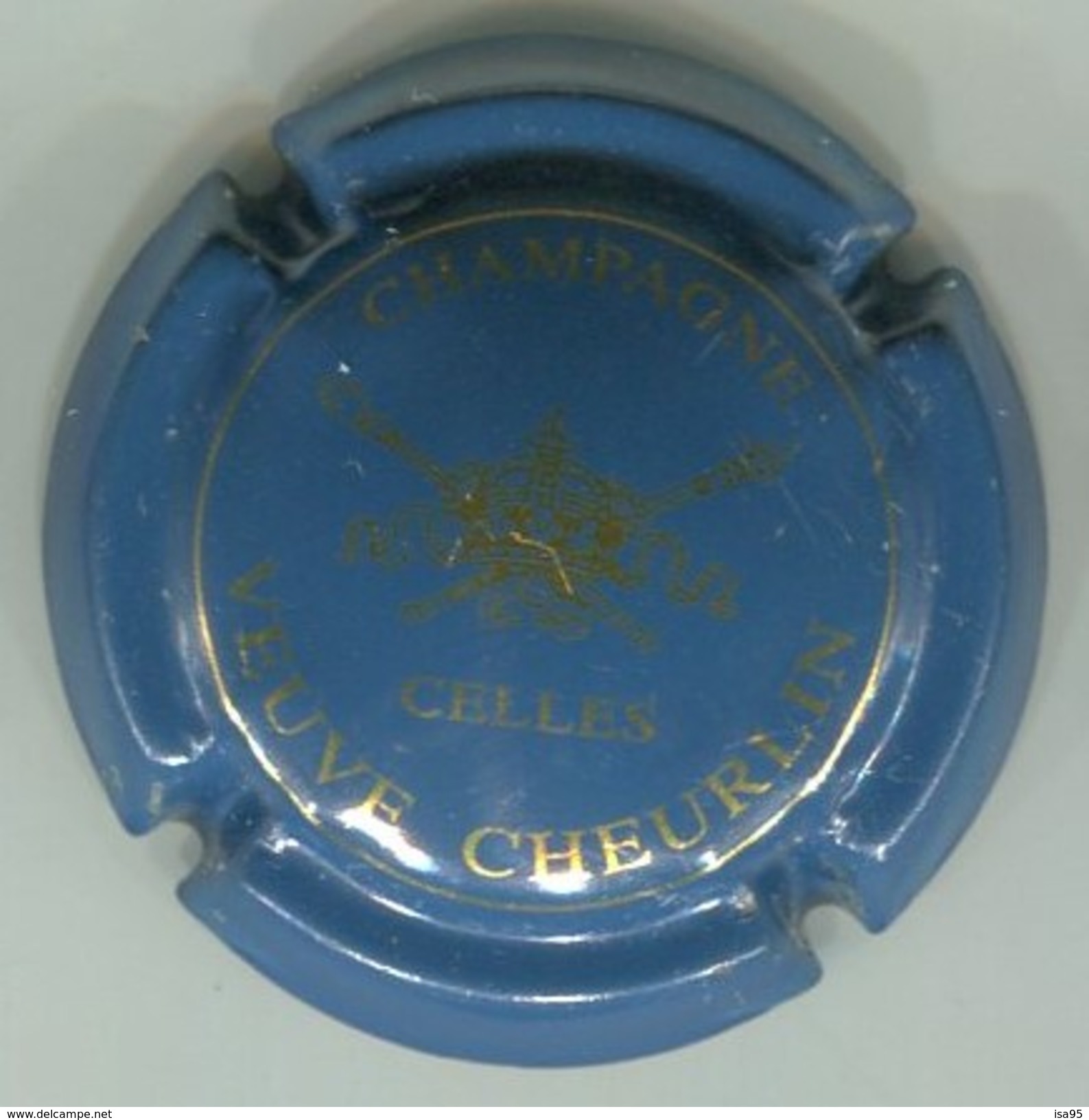 CAPSULE-CHAMPAGNE CHEURLIN VEUVE N°01 Bleu & Or - Autres & Non Classés