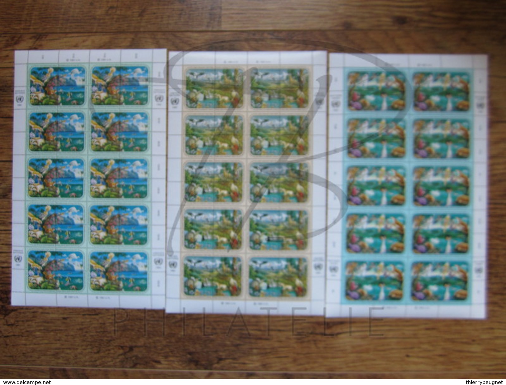 BEAU LOT DE FEUILLES DE TIMBRES DES NATIONS UNIES - NEW-YORK-GENEVE-VIENNE , 1991 , XX !!! - Lots & Serien