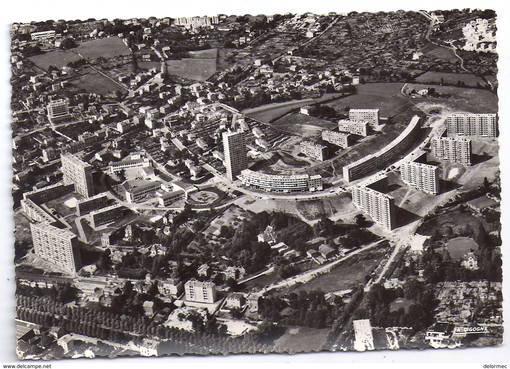 CPSM Photo En Avion Sur Saint Etienne 42 Loire Vue Aérienne Cité Beaulieu Le Rond Point éditeur La Cigogne N°42.218.03 - Saint Etienne