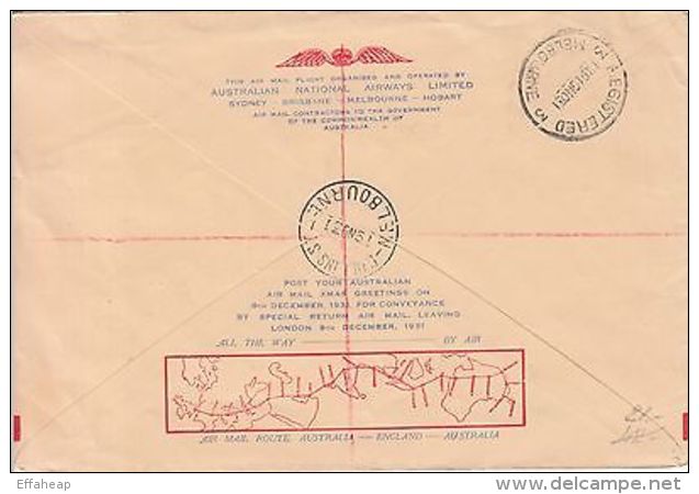 Australia: 1st All-Australian Airmail Service; Collins St, M-London, 19 Nov 1931 - Erst- U. Sonderflugbriefe