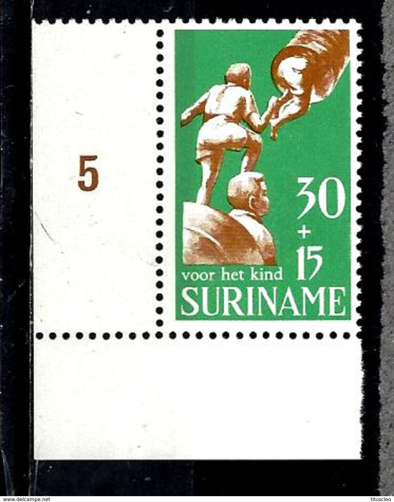SURINAM 506**  30c + 15c  Vert Et Brun-jaune Jeux  Course D´obstacles - Suriname