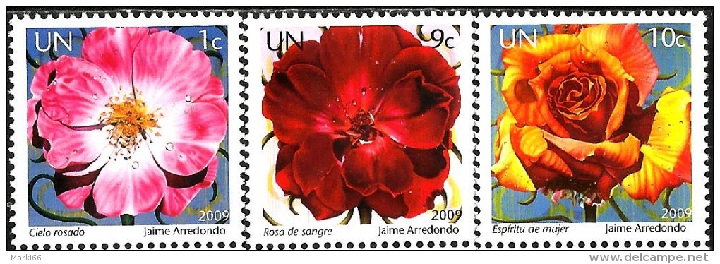 United Nations - New York - 2009 - Flora - Flowers - Mint Definitive Stamp Set - Ongebruikt