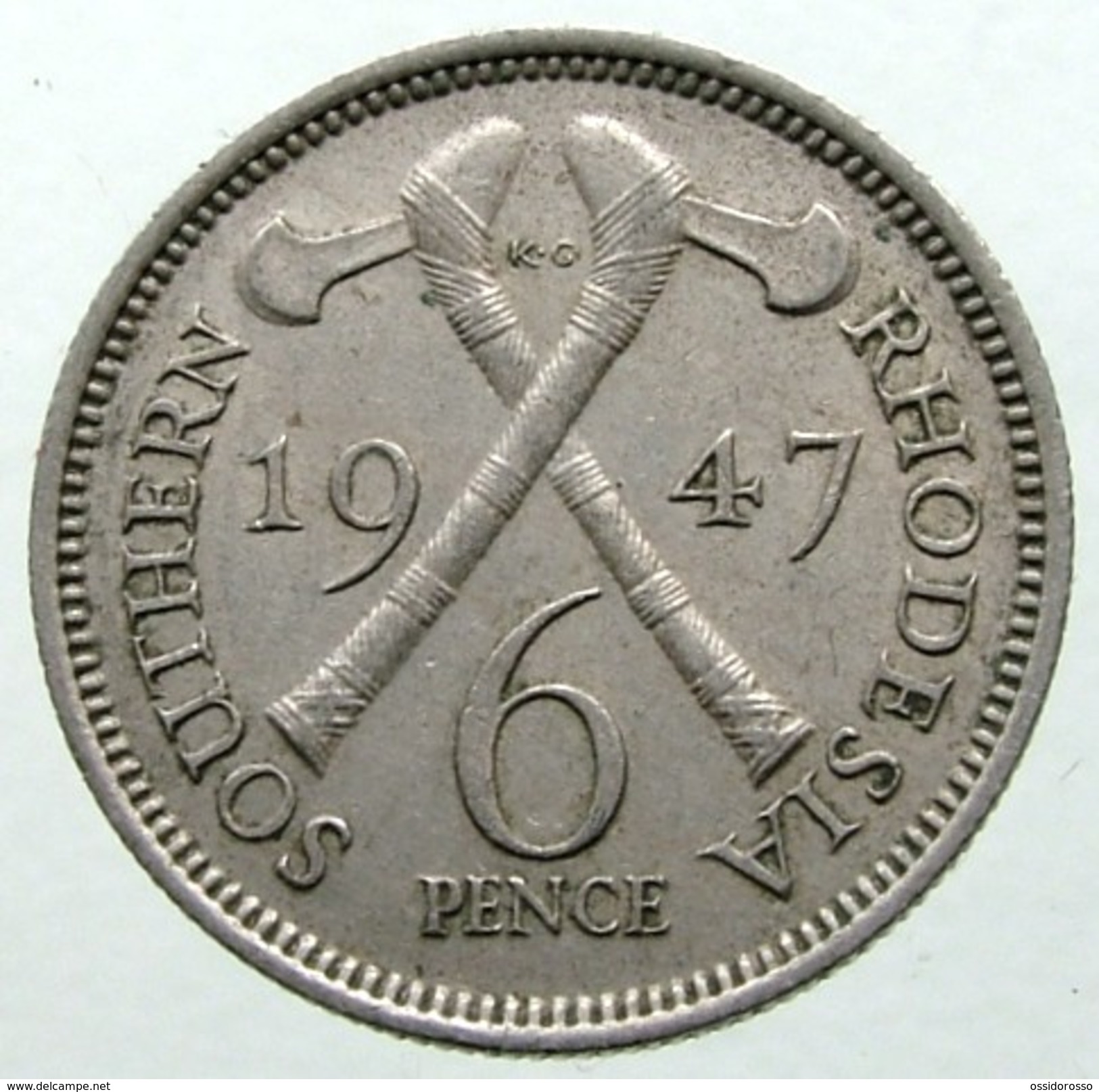 1947 - Southern Rhodesia 6 Pence - KM# 17b - Rhodesia