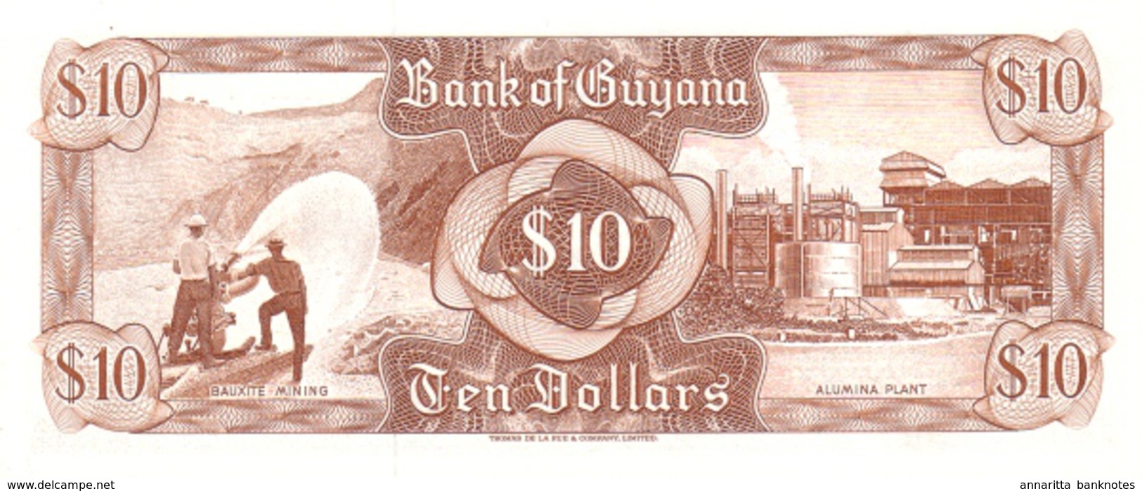 GUYANA 10 DOLLARS ND (1992) P-23f UNC  [GY103i] - Guyana