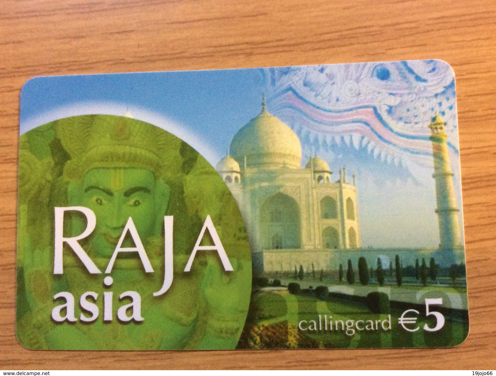 Raja Asia  5 &euro;  Taj Mahal    -  Little Printed  -   Used Condition - GSM, Cartes Prepayées & Recharges