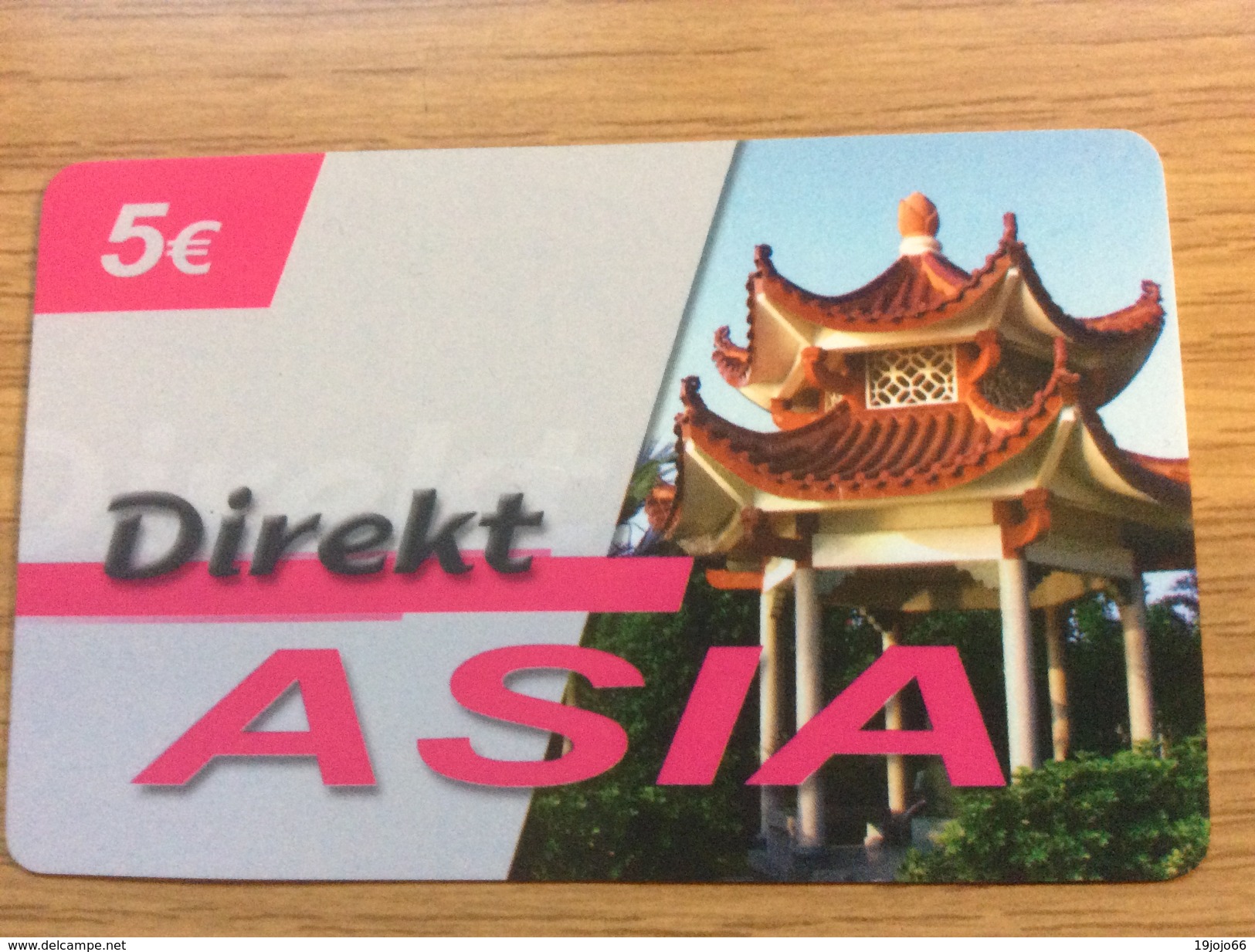 Direkt Asia  5 &euro;  Temple     -  Little Printed  -   Used Condition - GSM, Cartes Prepayées & Recharges