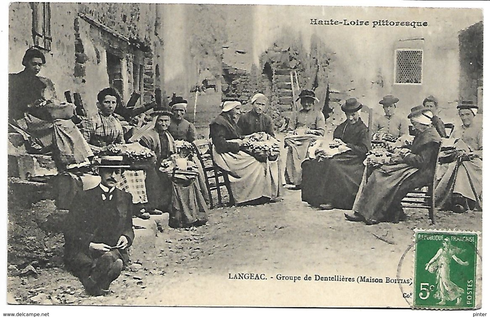 LANGEAC - Groupe De Dentellières (Maison Boitias) - Langeac