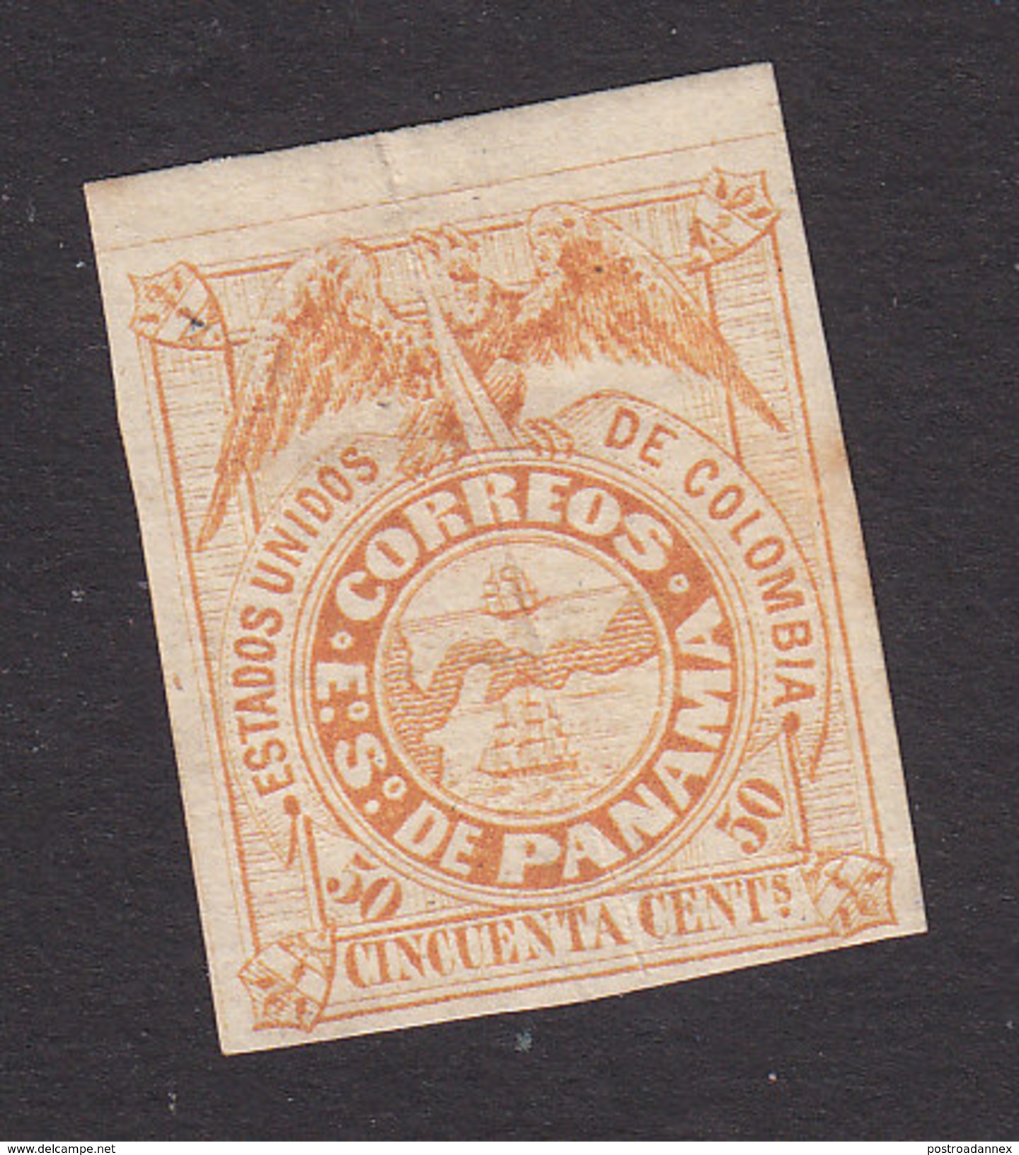 Panama, Scott #7, Mint Hinged, Coat Of Arms, Issued 1878 - Panama
