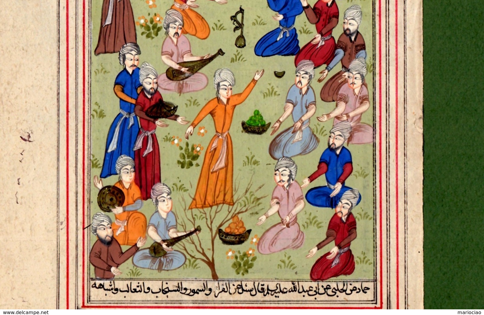 ST-IR Miniatura Persiana Manoscritta 1700-1800~ Enluminure Persane Persian Miniature - Autres & Non Classés