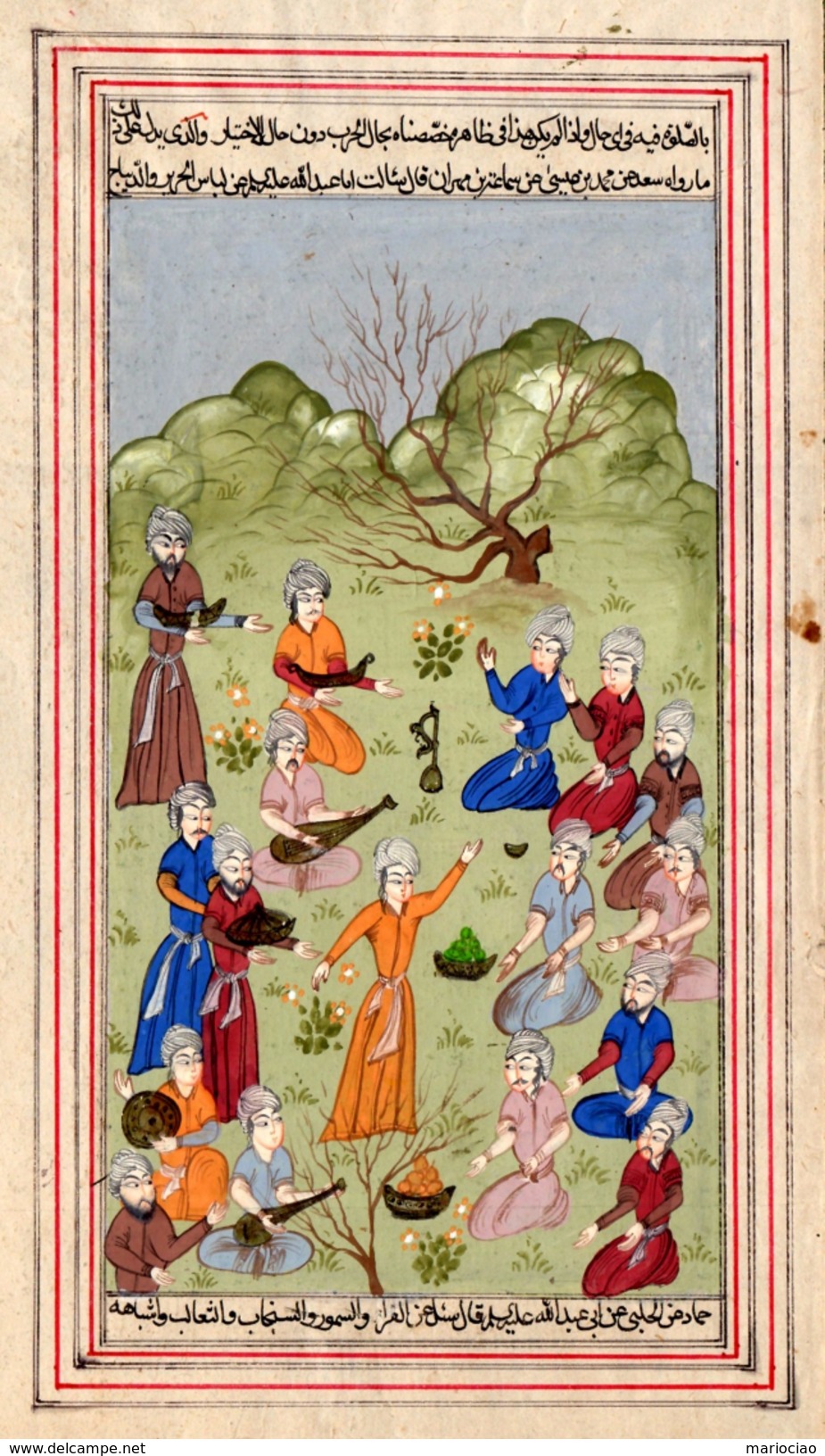 ST-IR Miniatura Persiana Manoscritta 1700-1800~ Enluminure Persane Persian Miniature - Autres & Non Classés