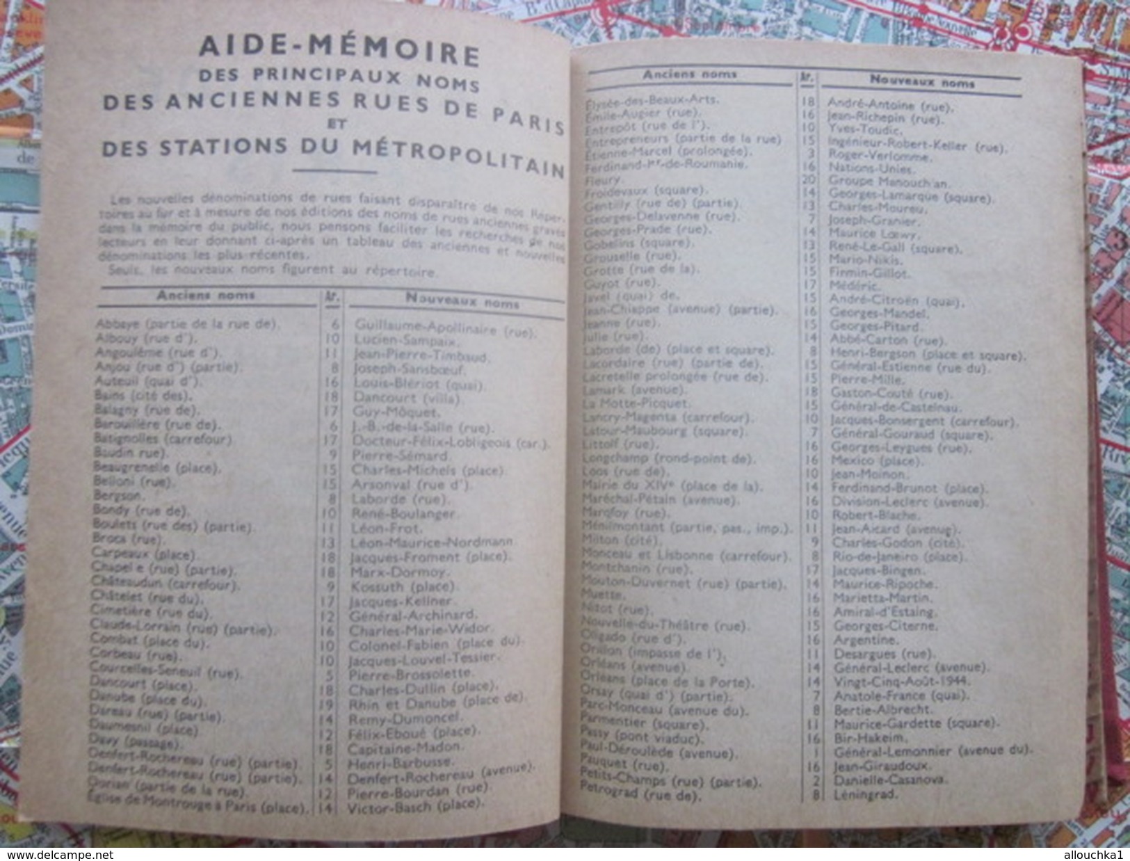 TARIDE PLAN GUIDE ARRONDISSEMENTS PARIS BANLIEUES STATION Métro AUTOBUS NOMENCLATURE RUES REPERTOIRE PLANS RESEAUX+CARTE