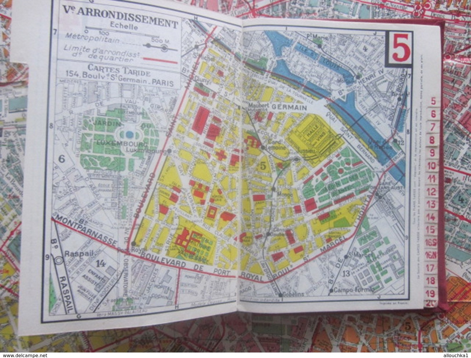 TARIDE PLAN GUIDE ARRONDISSEMENTS PARIS BANLIEUES STATION Métro AUTOBUS NOMENCLATURE RUES REPERTOIRE PLANS RESEAUX+CARTE