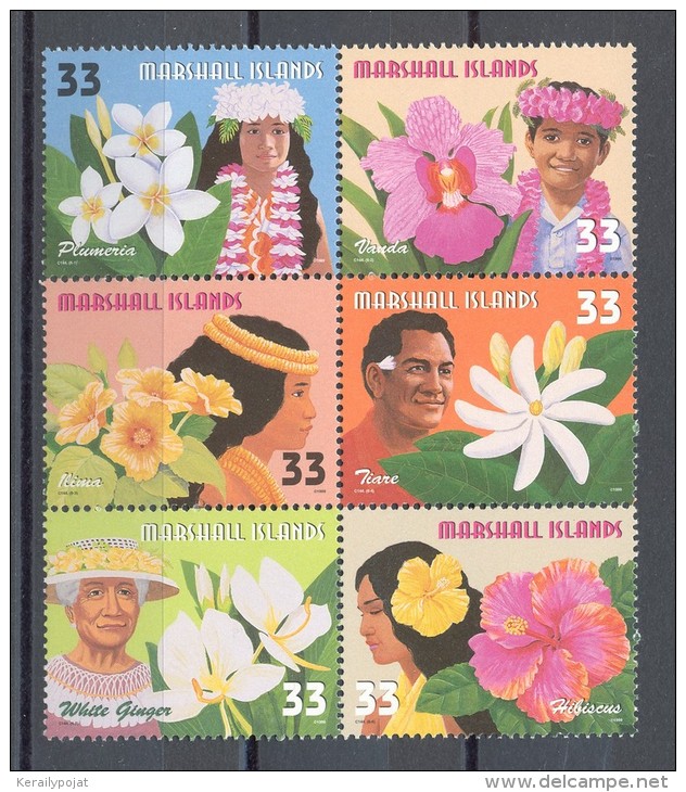 Marshall Islands - 1999 Floral Decorations MNH__(TH-12835) - Marshall