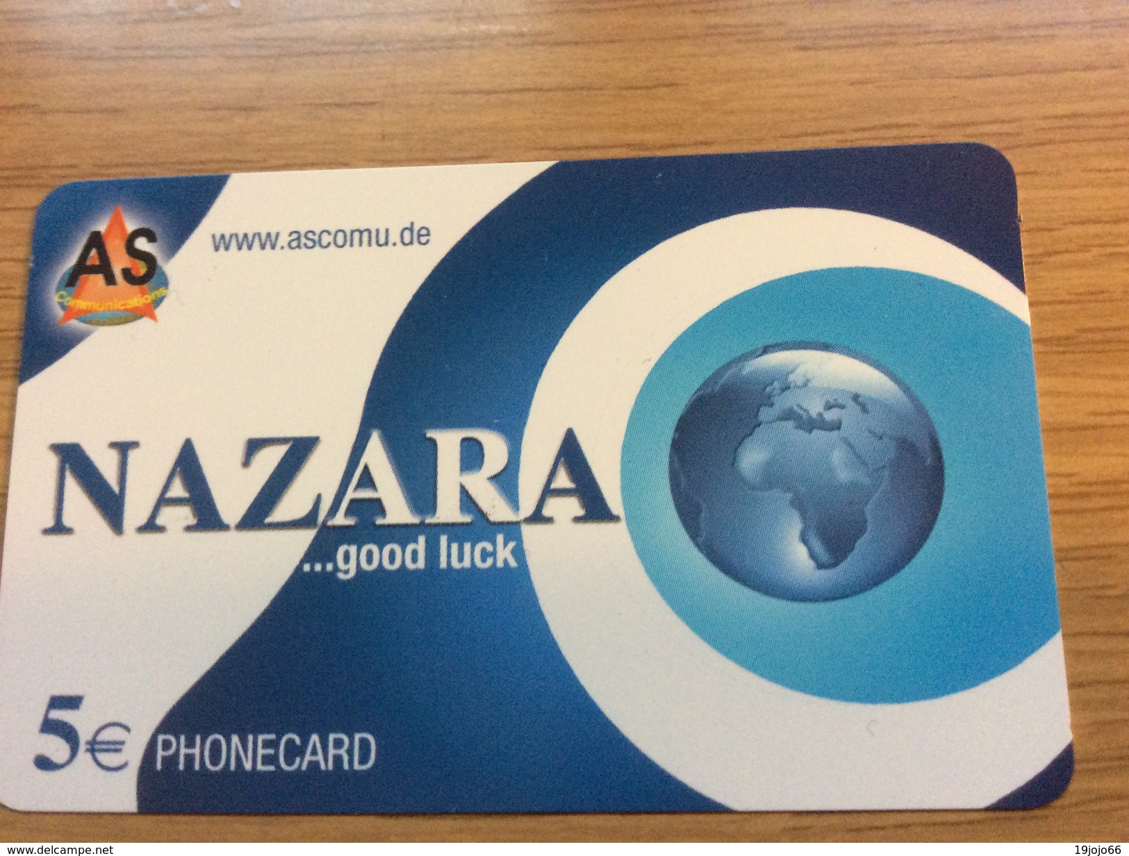 Nazara - 5 &euro;  AS Comu.de  -  Little Printed  -   Used Condition - [2] Mobile Phones, Refills And Prepaid Cards