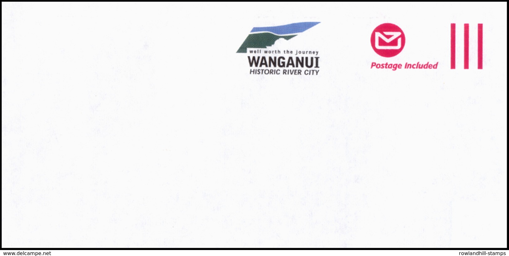 New Zealand, Official Postal Envelope, Stationery Prepaid Postage Included, Unused, WANGANUI, Historic River City Nature - Entiers Postaux