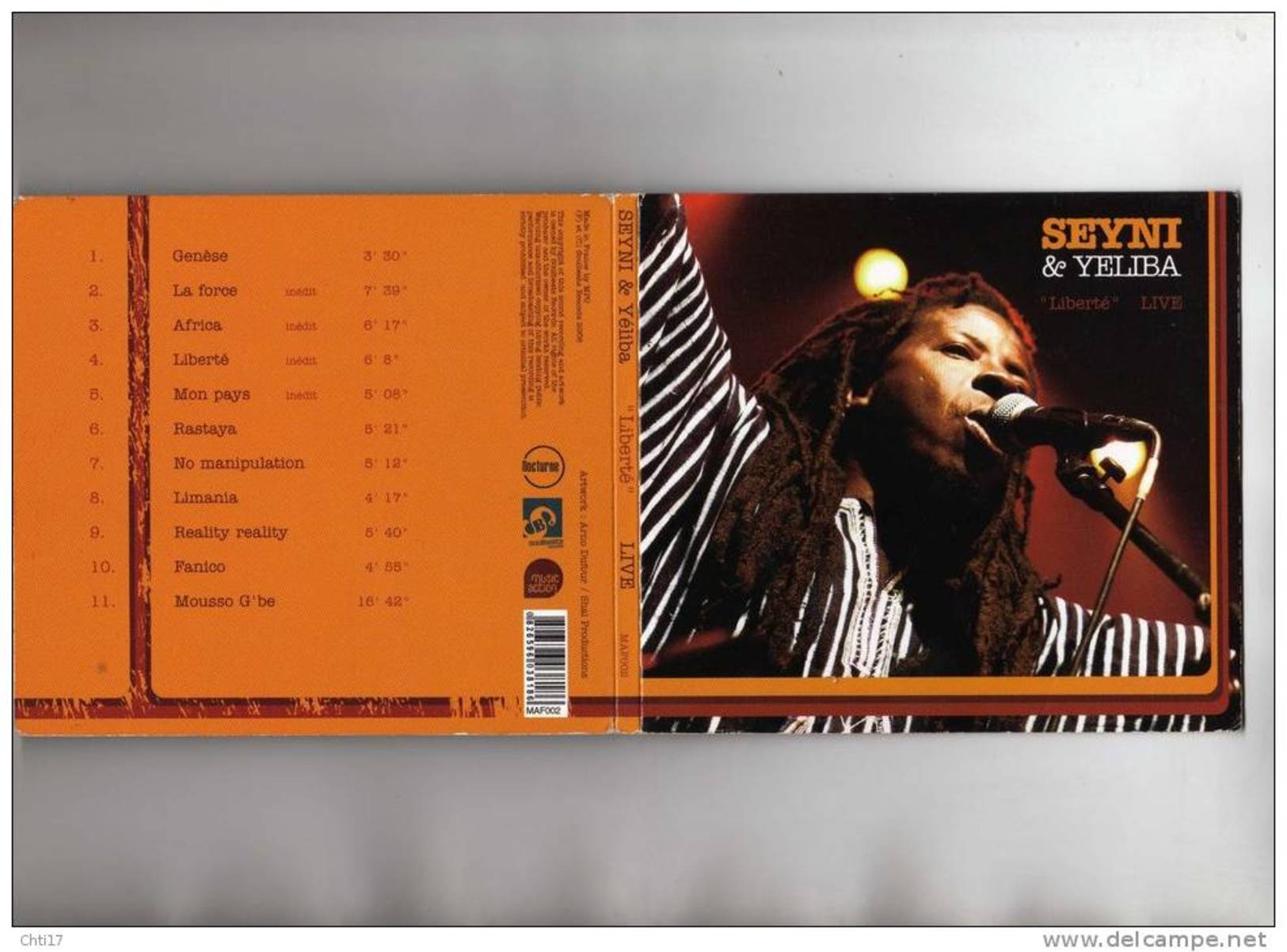 SEINI  & YELIBA   ALBUM "  LIBERTE LIVE  "  CD  LES GRANDS GRIOTS REGGAE AFRICAIN GUINEE TOGO BENIN - Reggae