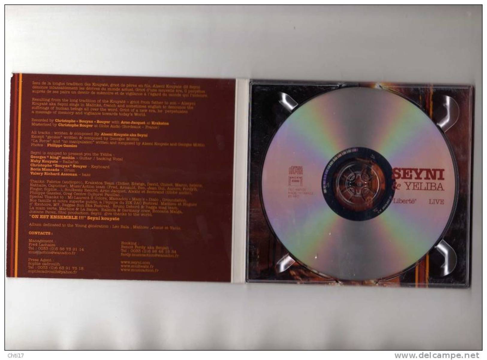 SEINI  & YELIBA   ALBUM "  LIBERTE LIVE  "  CD  LES GRANDS GRIOTS REGGAE AFRICAIN GUINEE TOGO BENIN - Reggae