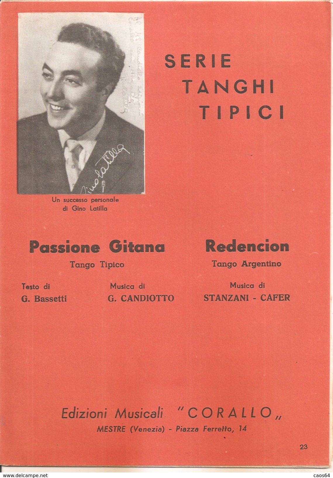 SERIE TANGHI TIPICI PASSIONE GITANA REDENCION - Scholingsboek