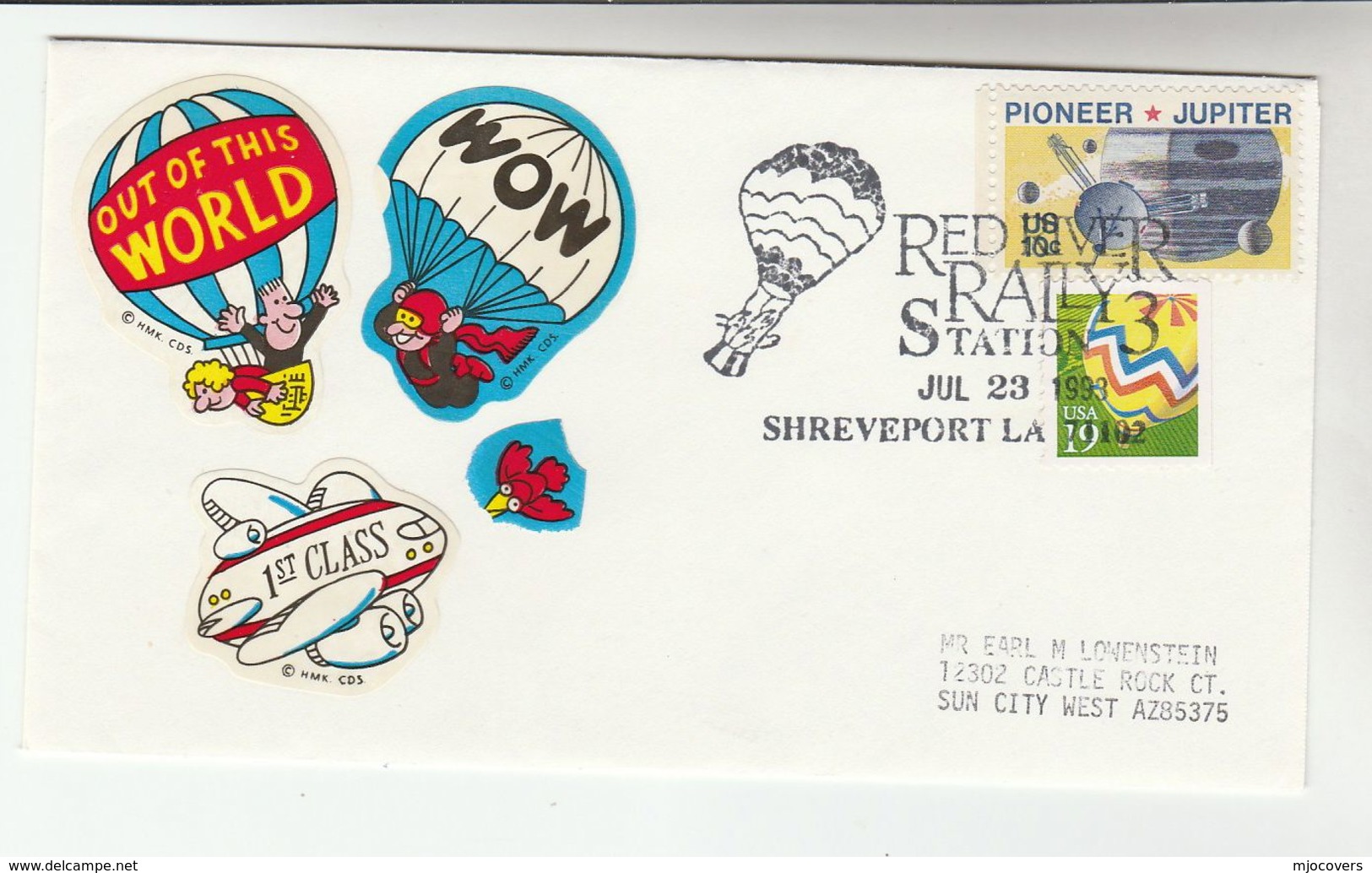1993 RED RIVER Special BALLOON EVENT COVER Stamps USA Ballooning - Other (Air)
