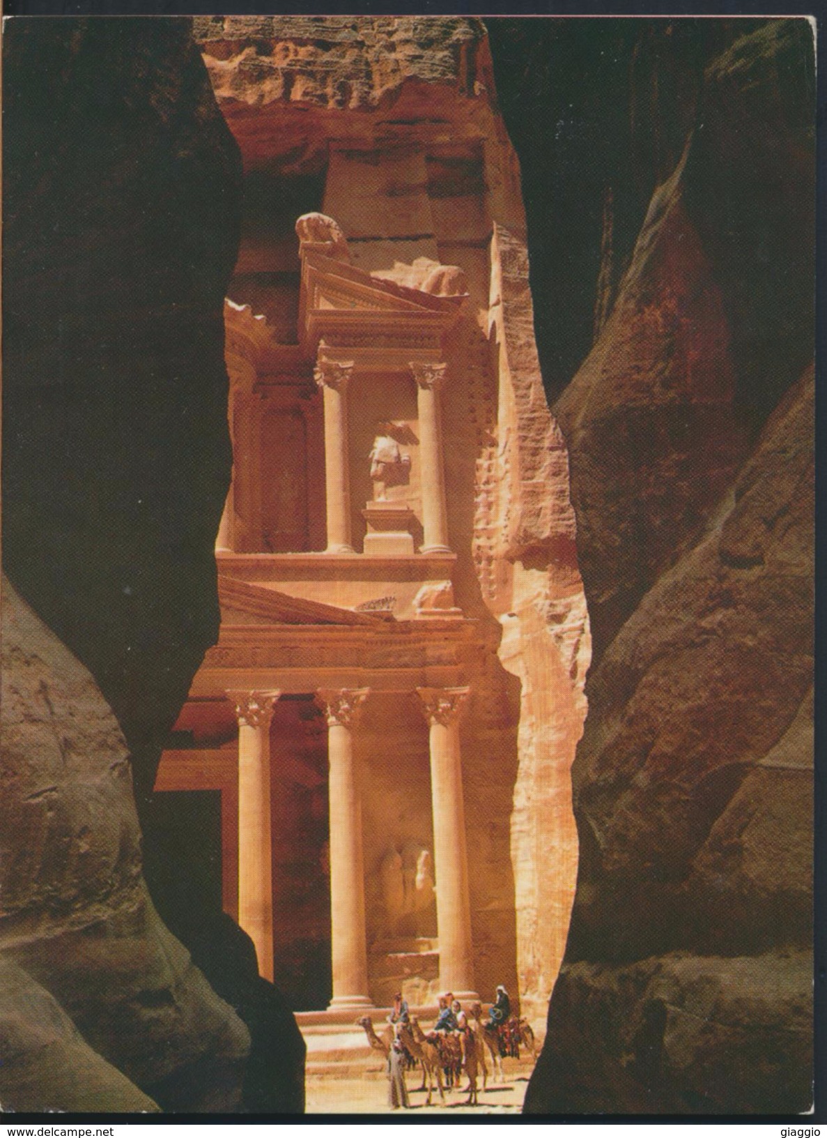 °°° 3968 - JORDAN - THE FIRST GLIMPSE OF THE KHAZNEH - FROM INSIDE THE SIQ - 1996 With Stamps °°° - Giordania