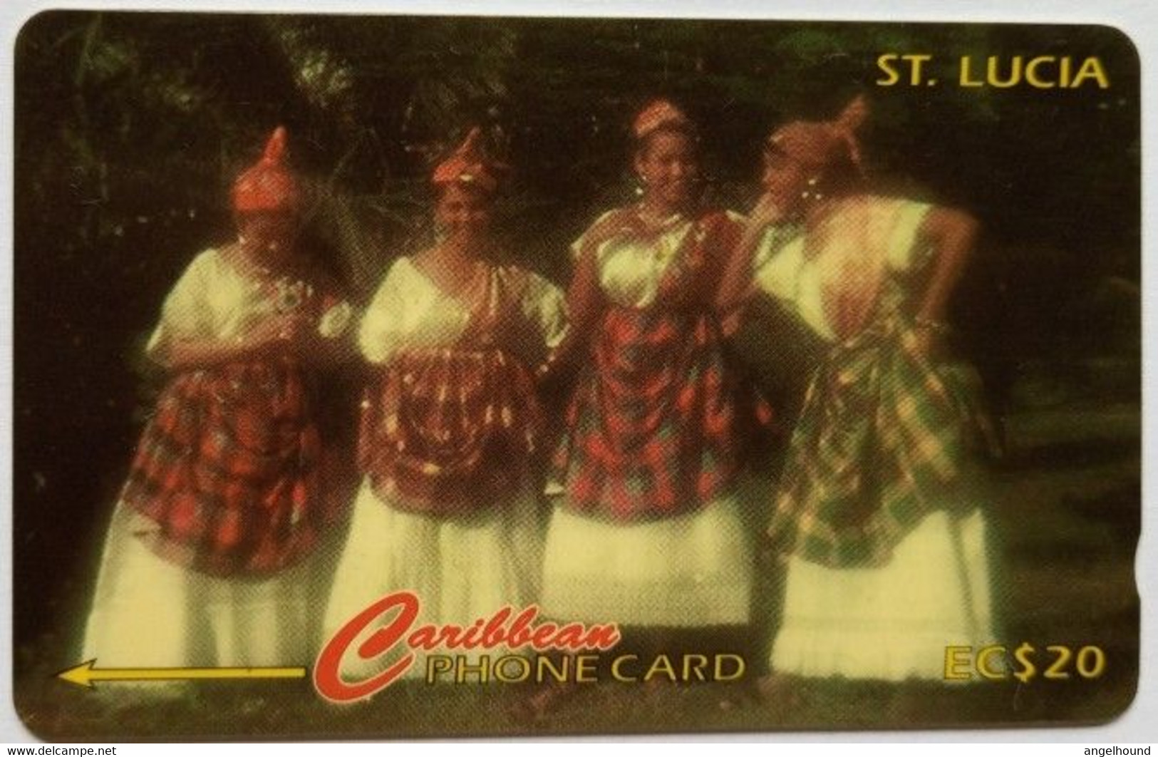 Saint Lucia Cable And Wireless 121CSLA EC$20 " Women Of St. Lucia In National Wear " - Sainte Lucie
